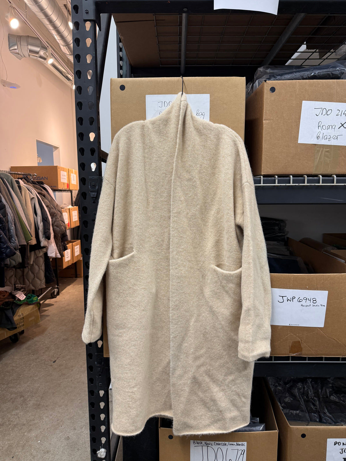 SAMPLE LONG BEIGE CARDI
