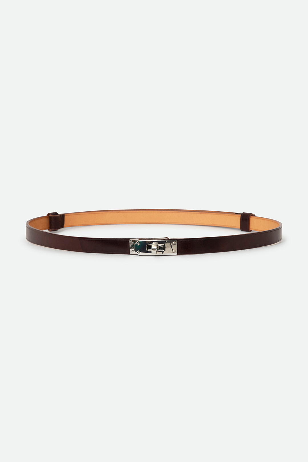 BENOIR BELT IN CORDOVON LEATHER MAHOGANY