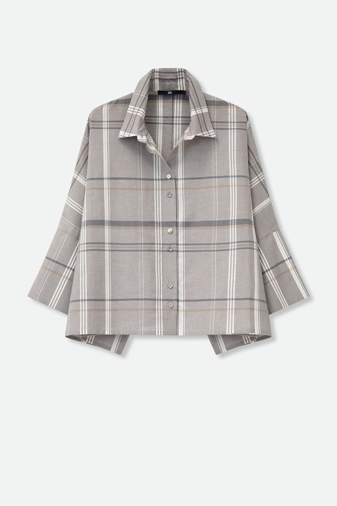 CEDROS SHIRT IN ITALIAN COTTON GREY PLAID