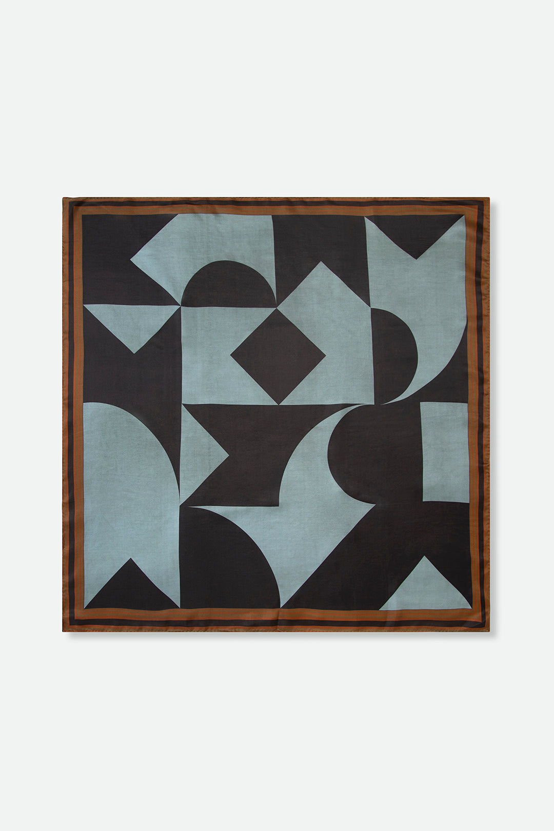 SILK TWILL SQUARE SCARF IN GEOMETRIC BLOCK