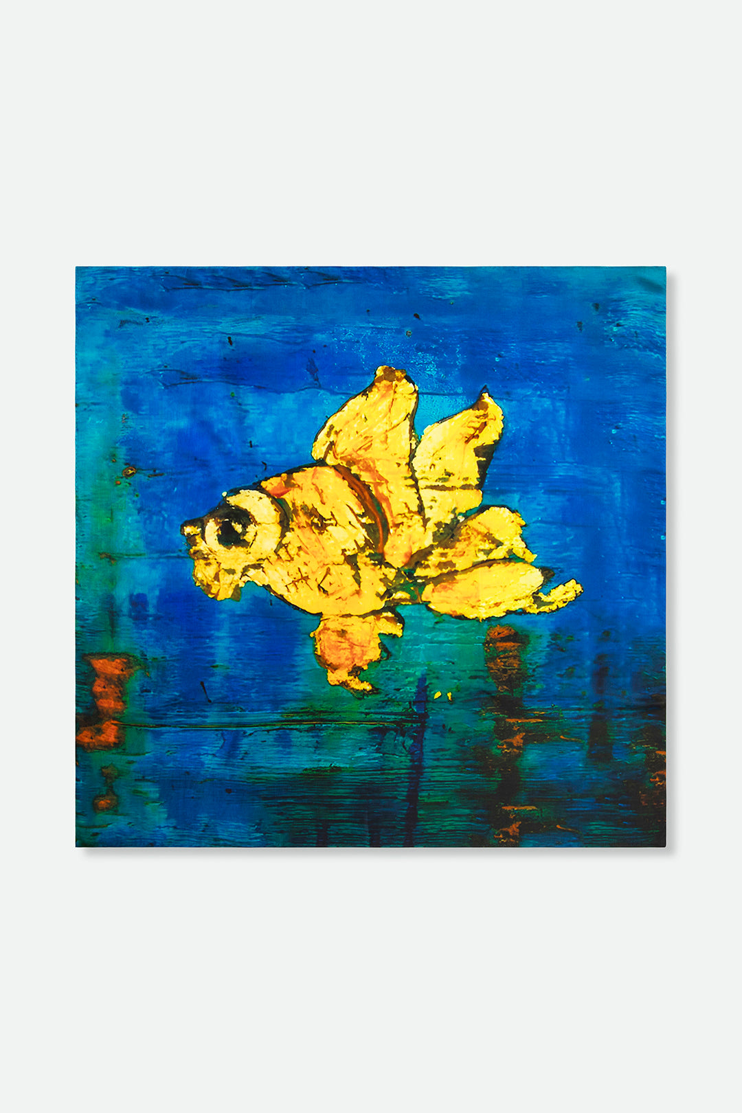 SILK TWILL SQUARE SCARF SEASIDE FISH