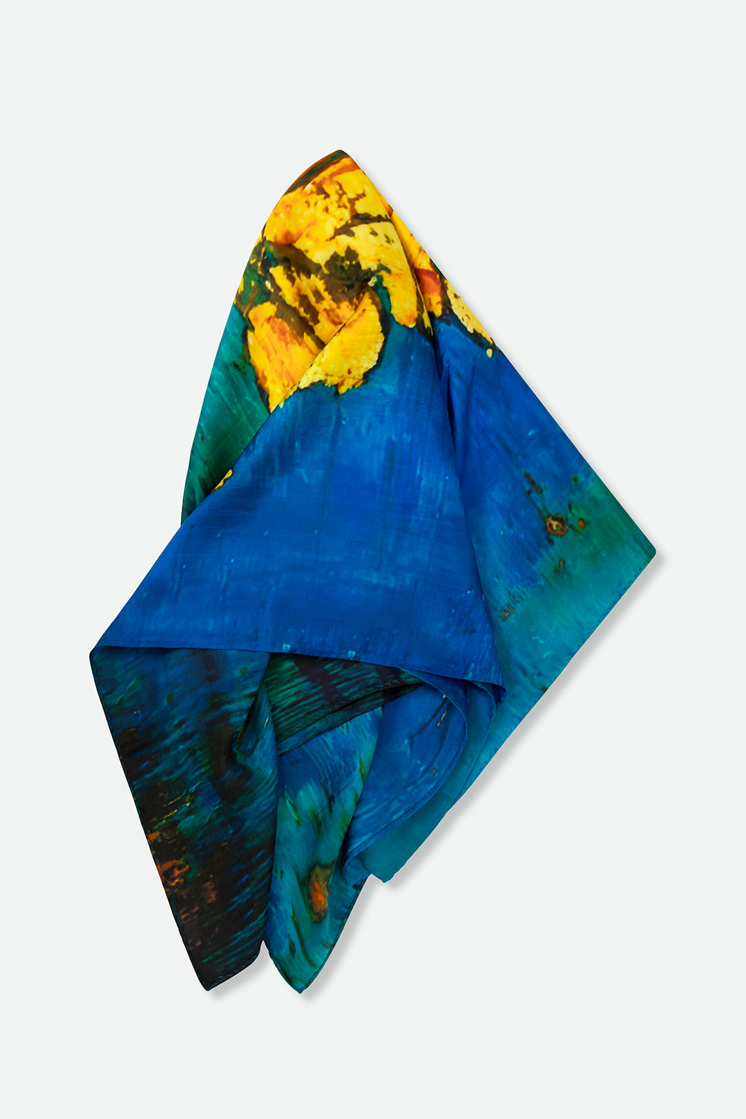 SILK TWILL SQUARE SCARF SEASIDE FISH