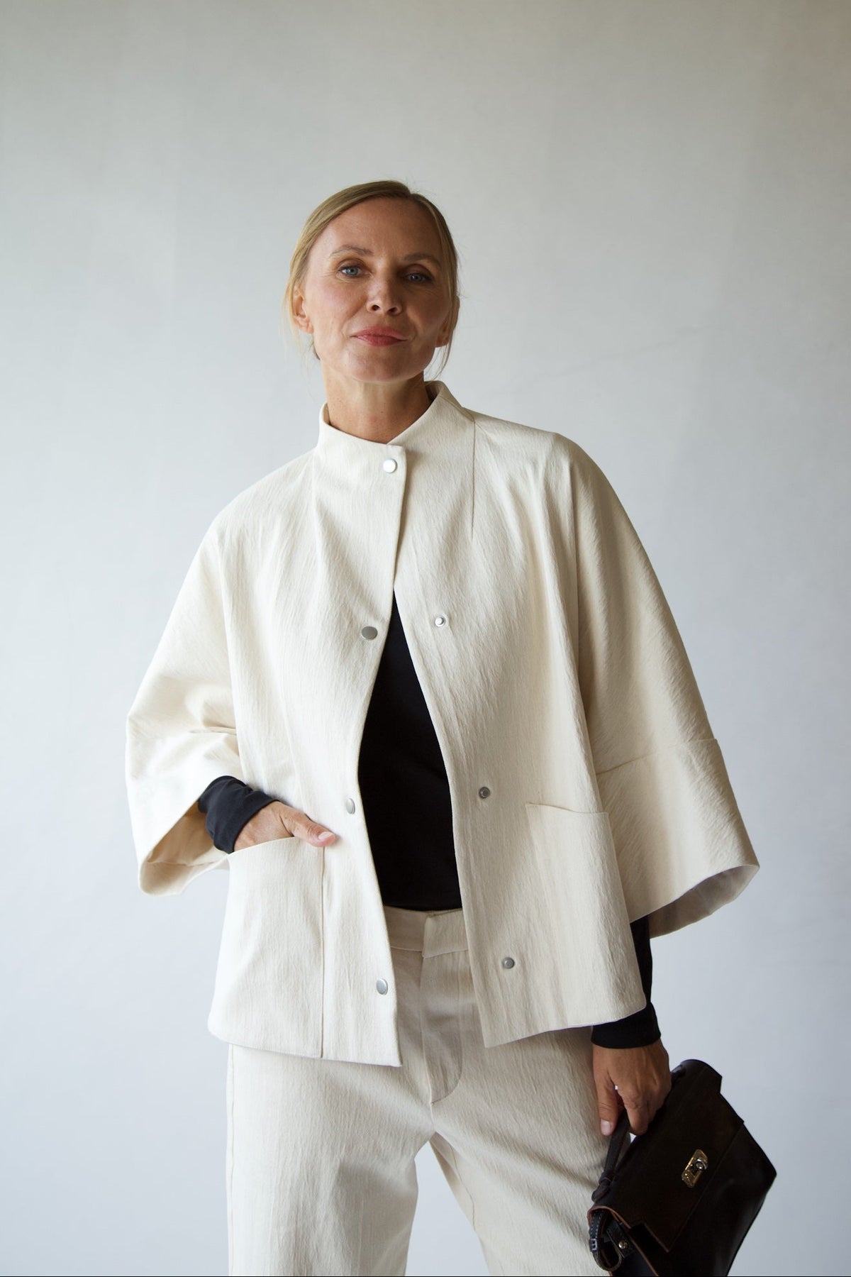 VALE JACKET IN ITALIAN COTTON STRETCH TWILL