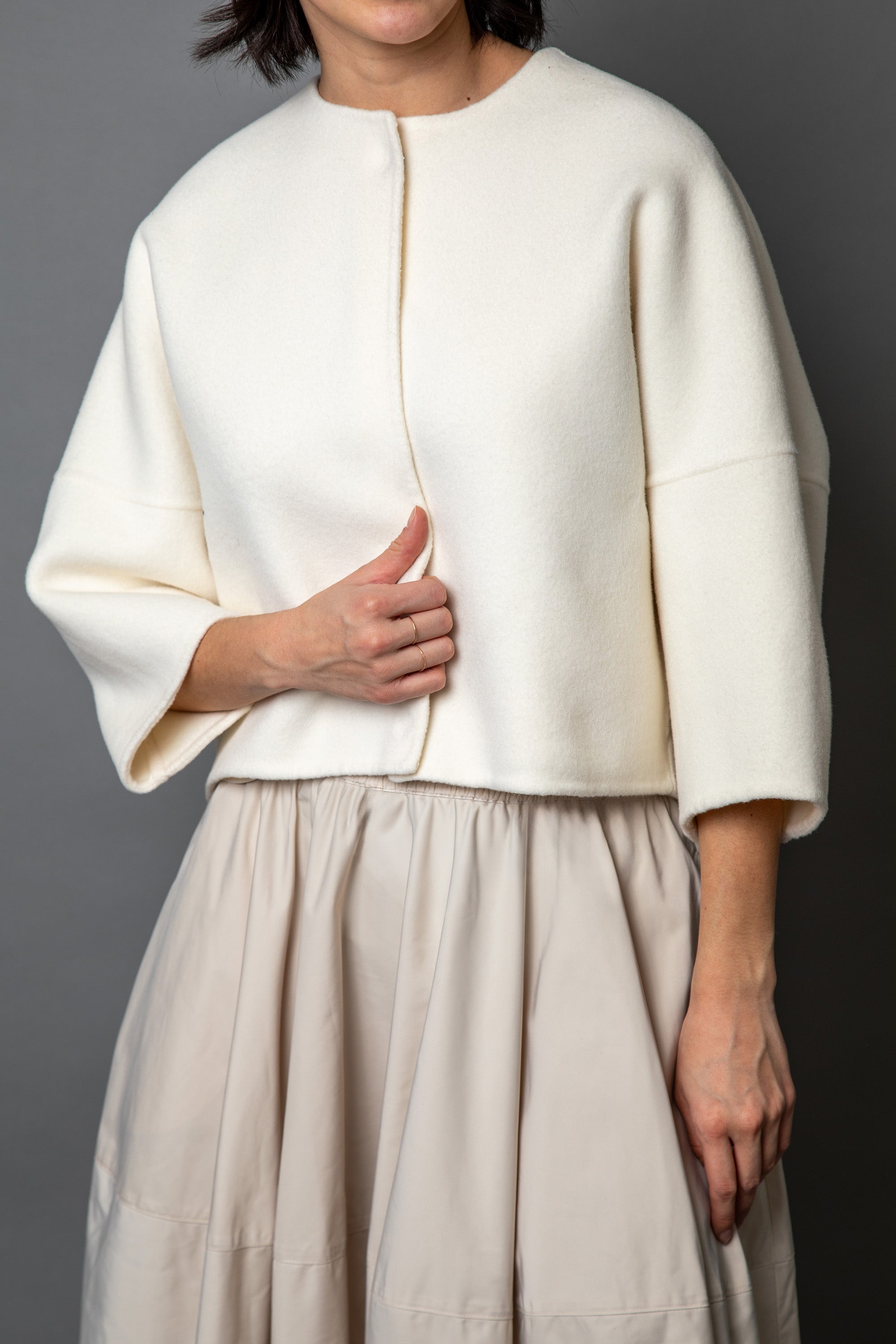 ADELAIDE SNAP JACKET IN DOUBLE FACE CASHMERE WOOL