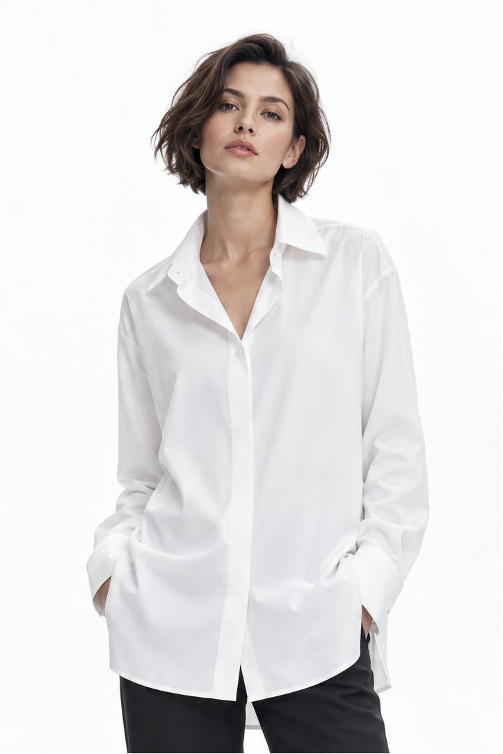 ADRIA SHIRT IN ITALIAN COTTON POPLIN STRETCH