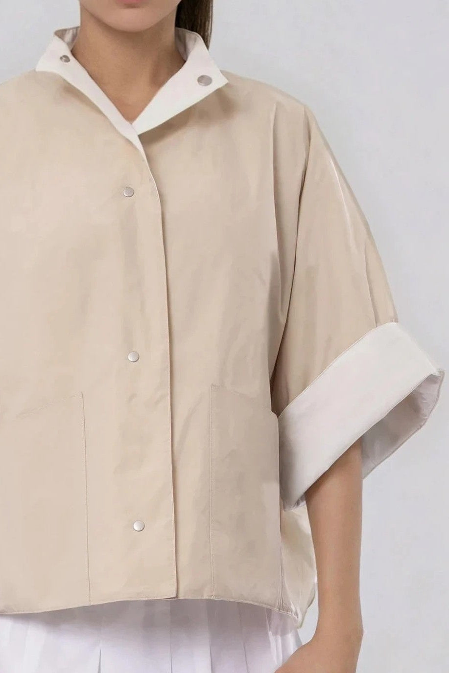 VALE JACKET IN REVERSIBLE TECHNO-SILK TAFFETA