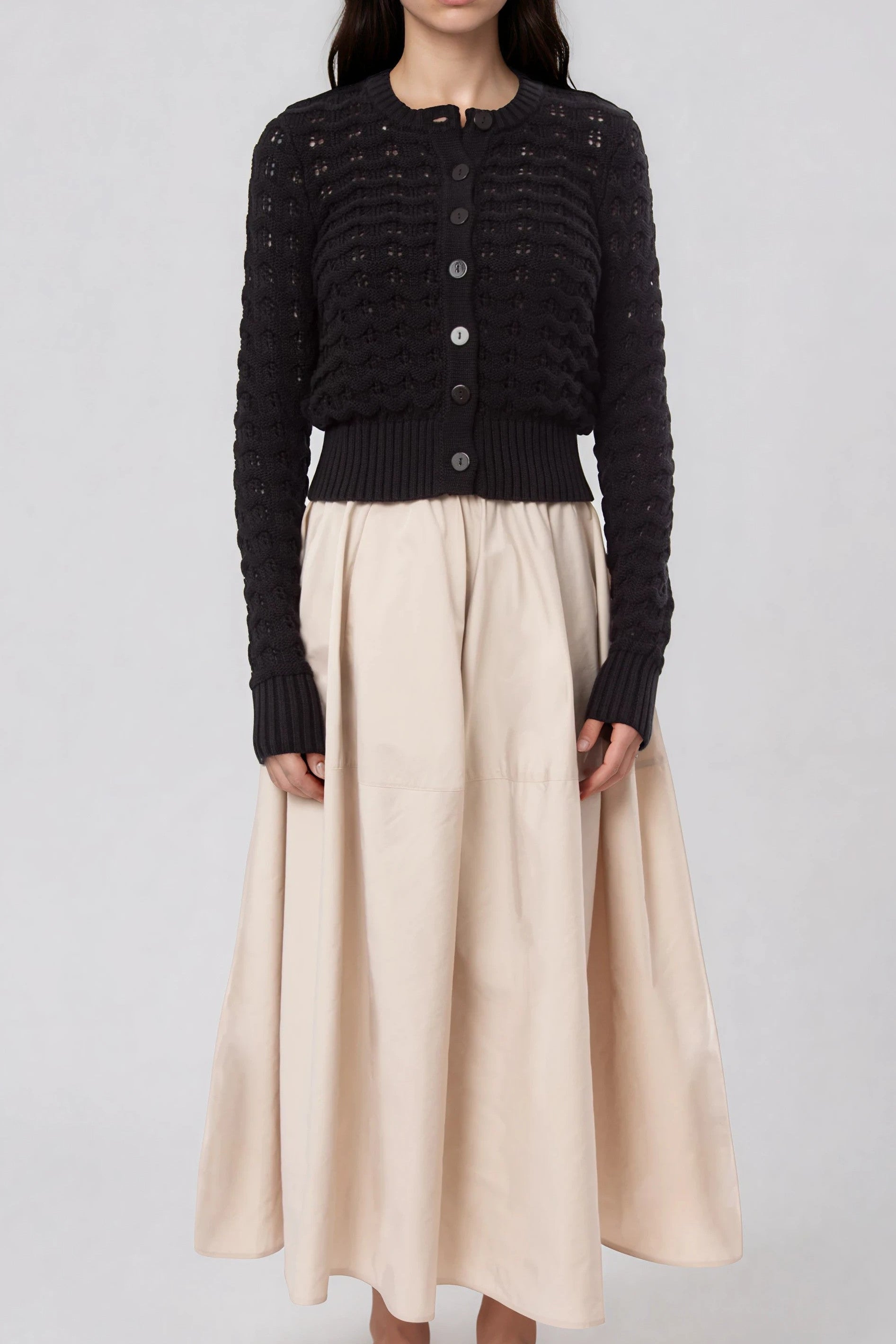 QUINN CARDIGAN IN ITALIAN COTTON KNIT