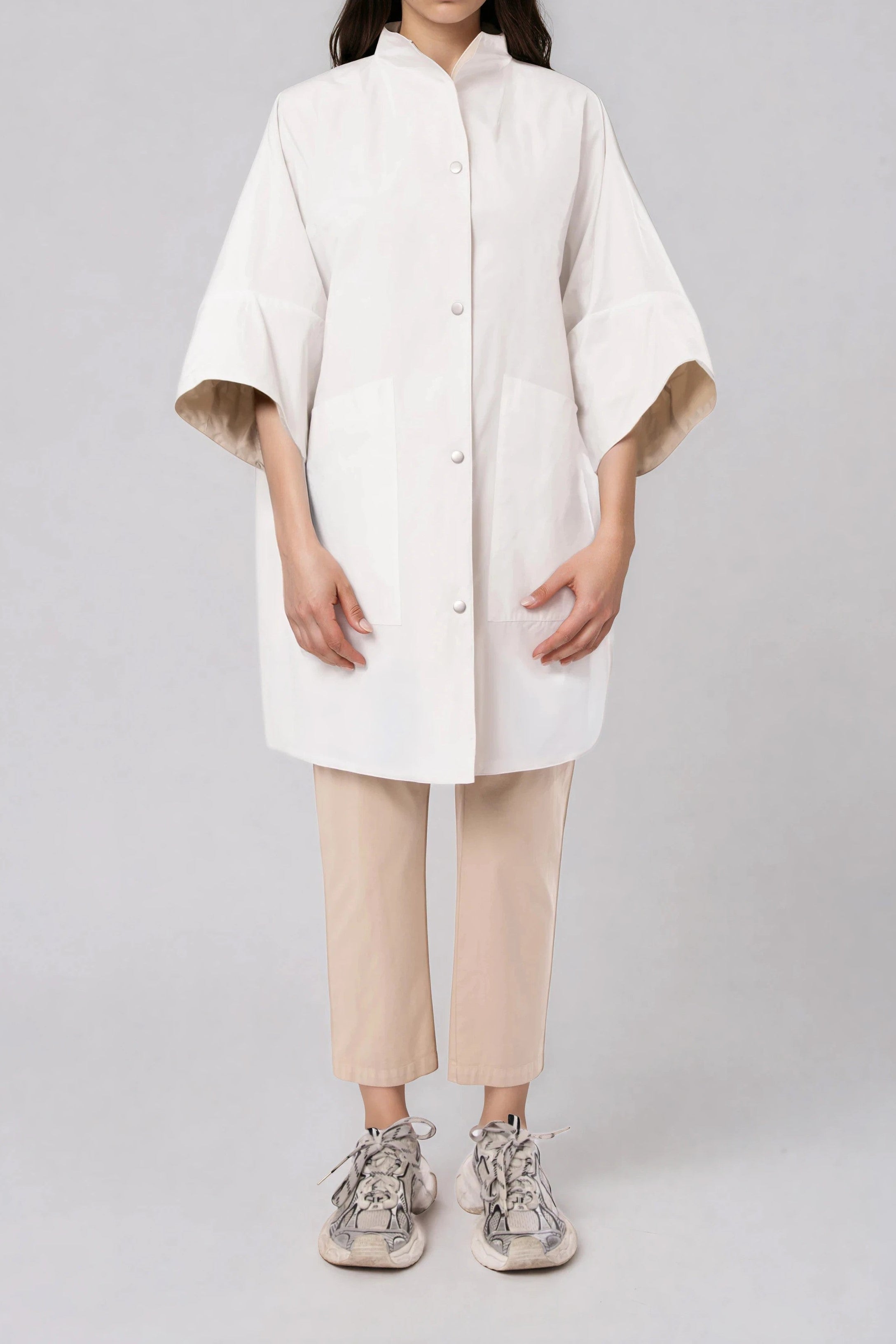 VAUGHN COAT IN REVERSIBLE TECHNO-SILK TAFFETA