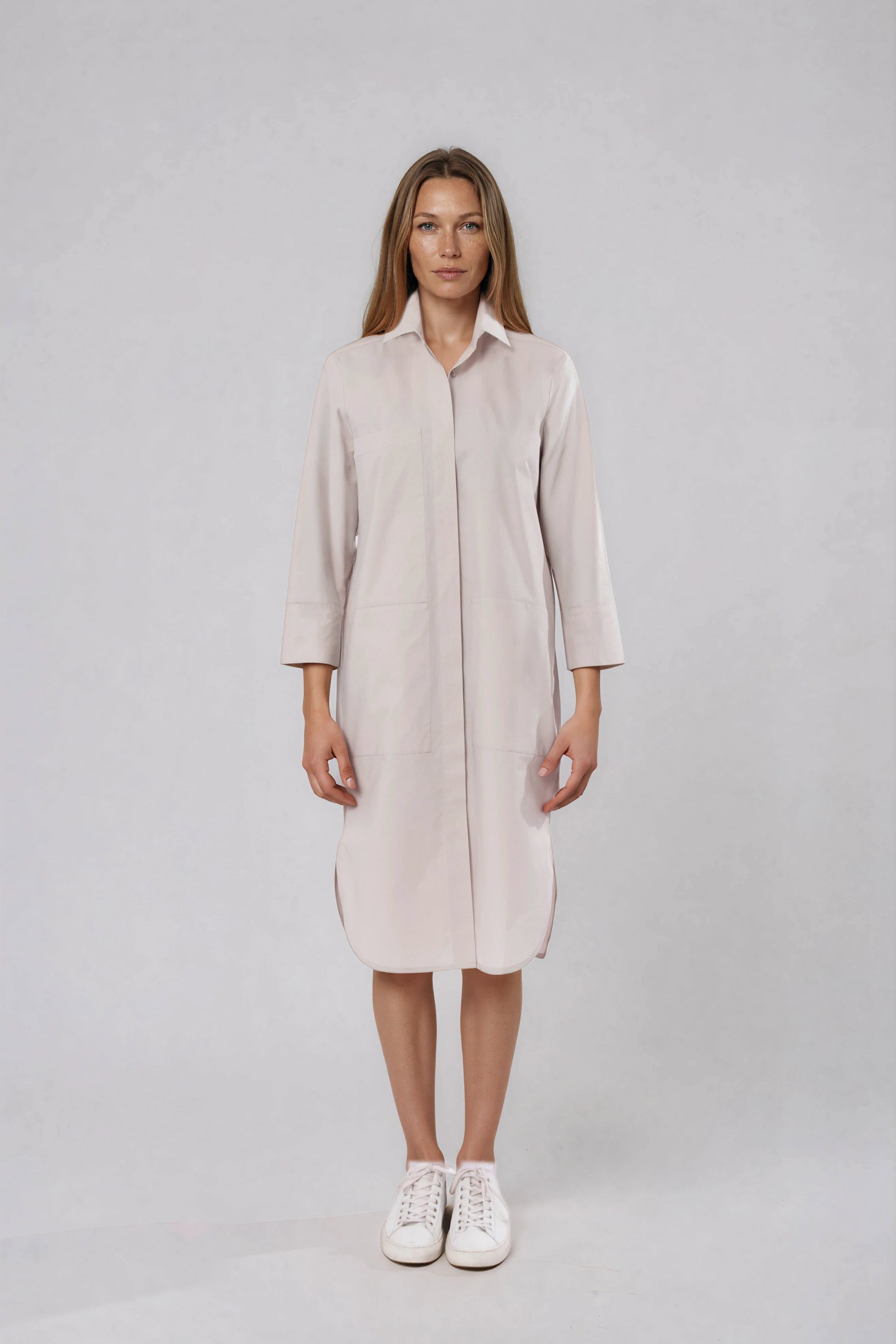 DORIAN DRESS IN ITALIAN FINE STRETCH COTTON