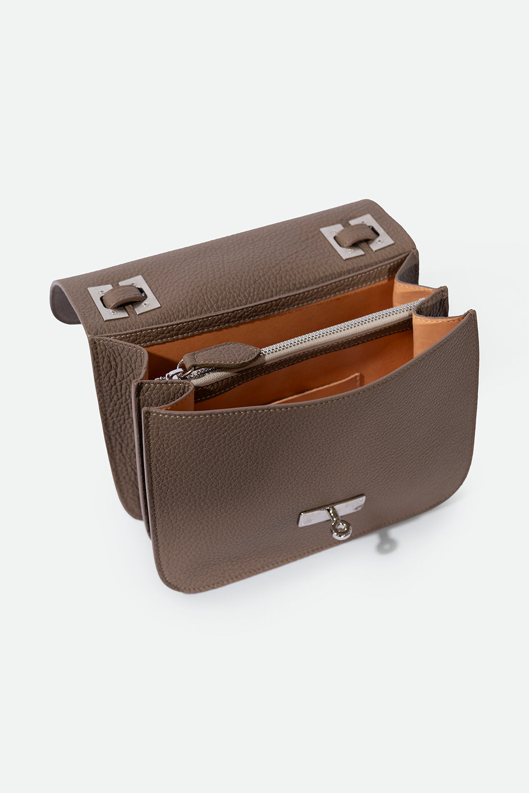 BEXLEY SHOULDER BAG IN ITALIAN LEATHER TAUPE