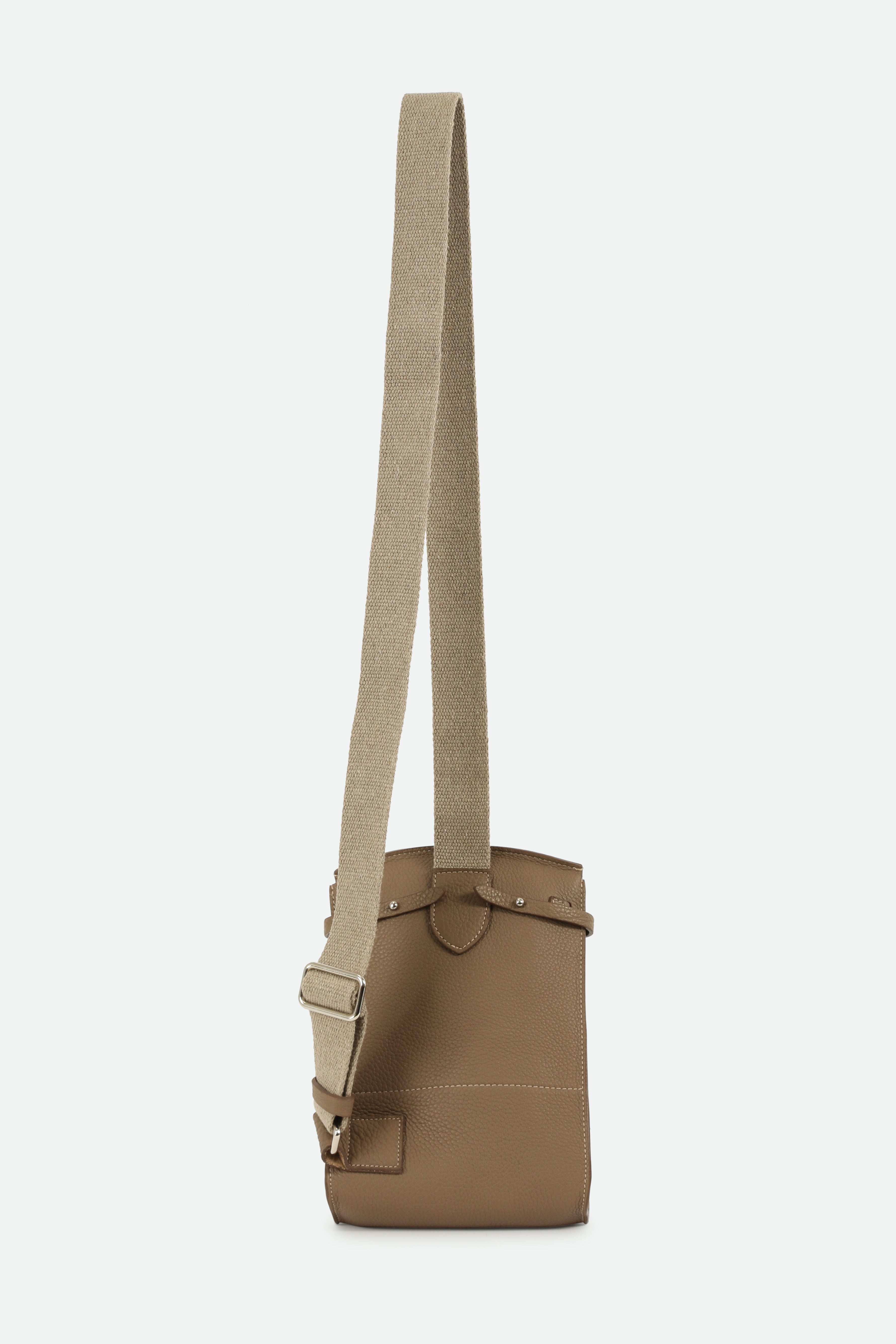 MONZA ITALIAN LEATHER CROSSBODY TAUPE