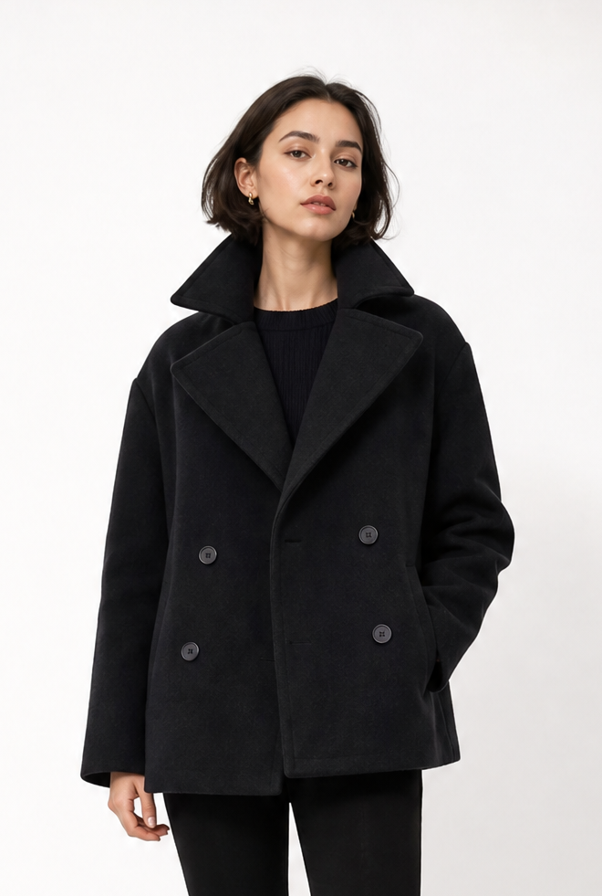 BARDOT PEACOAT IN ITALIAN WOOL
