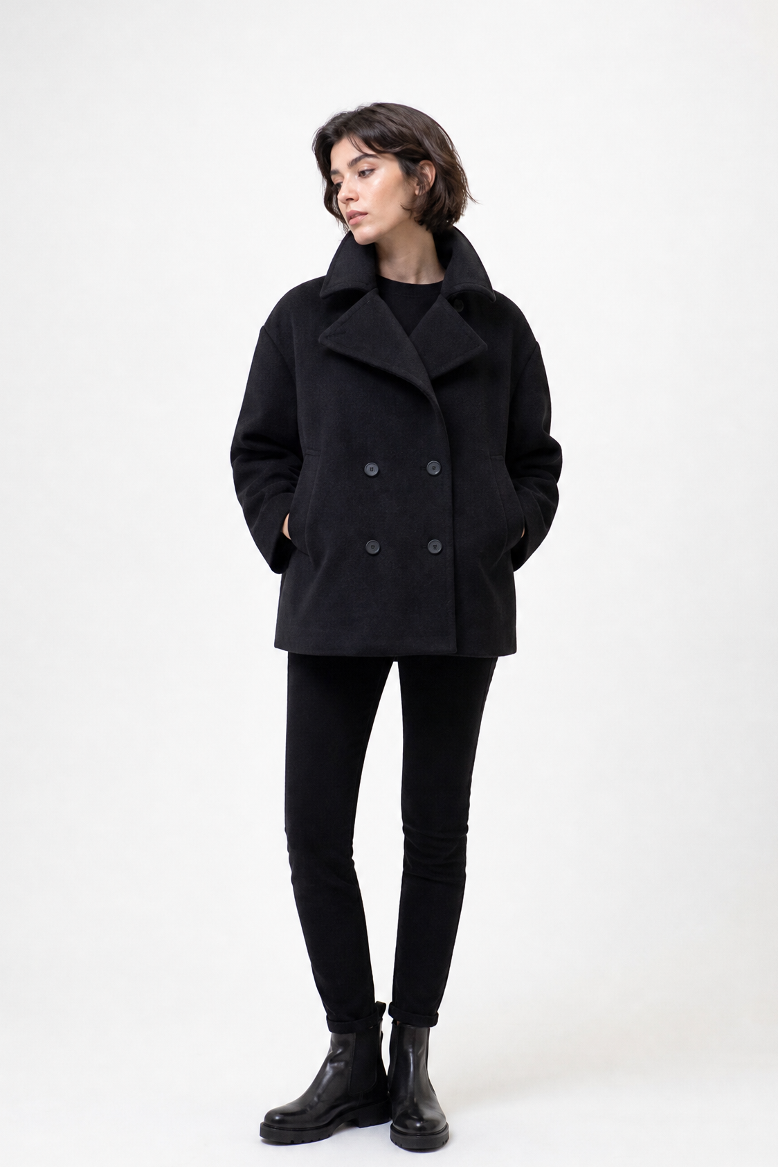 BARDOT PEACOAT IN ITALIAN WOOL