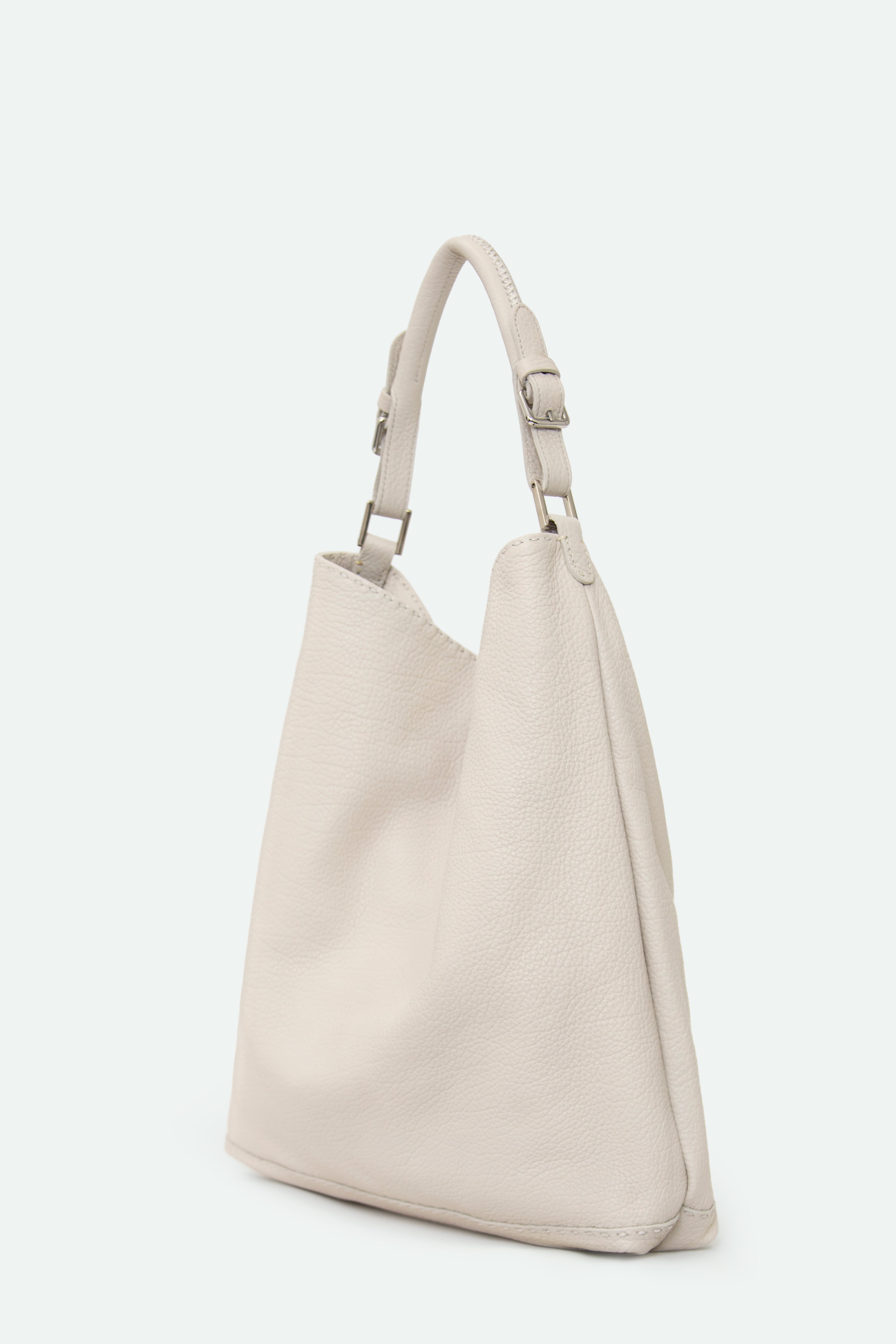 BASTIAN BAG IN FRENCH CALFSKIN BUTTER WHITE