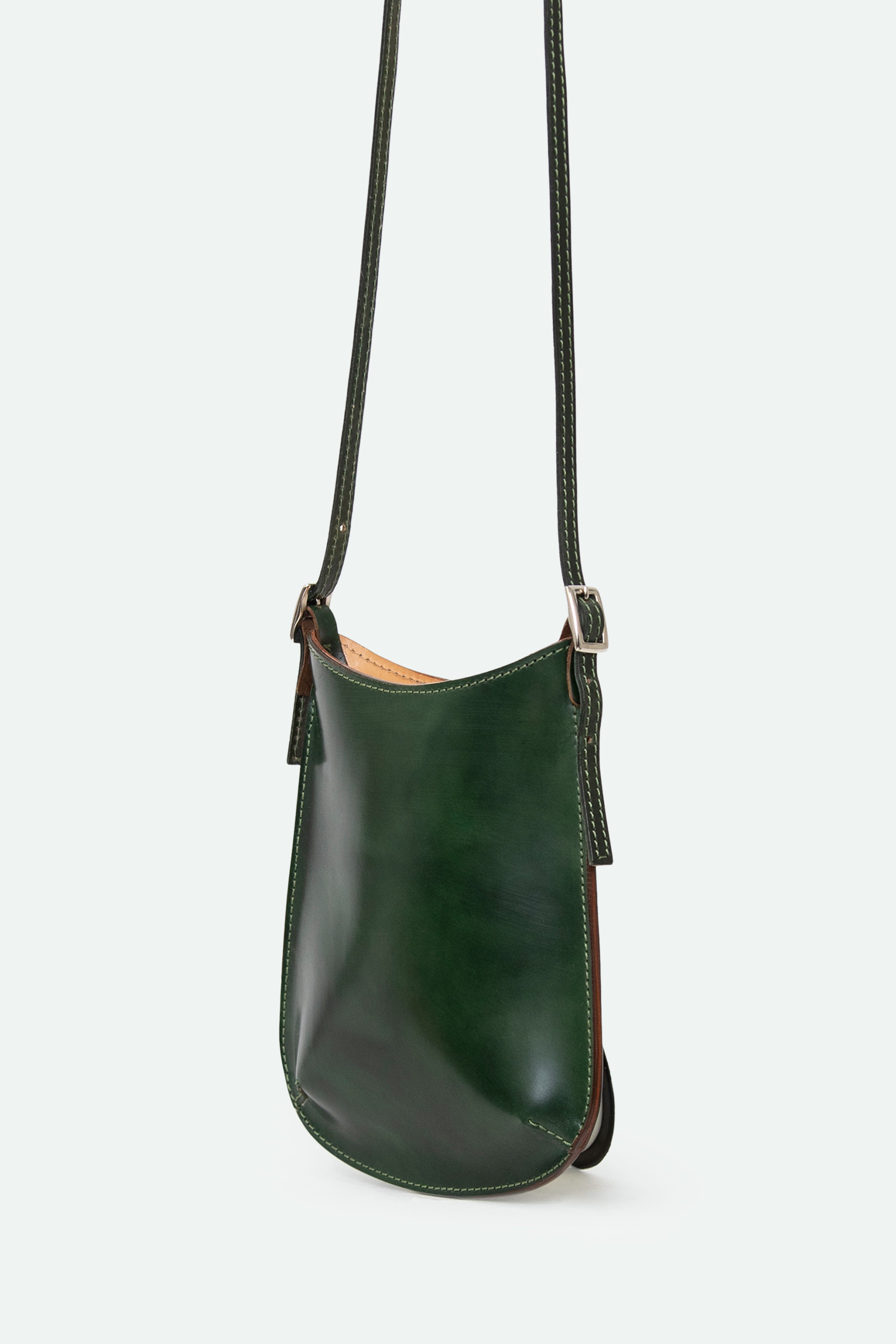 BELLAR BAG IN CORDOVAN LEATHER EMERALD