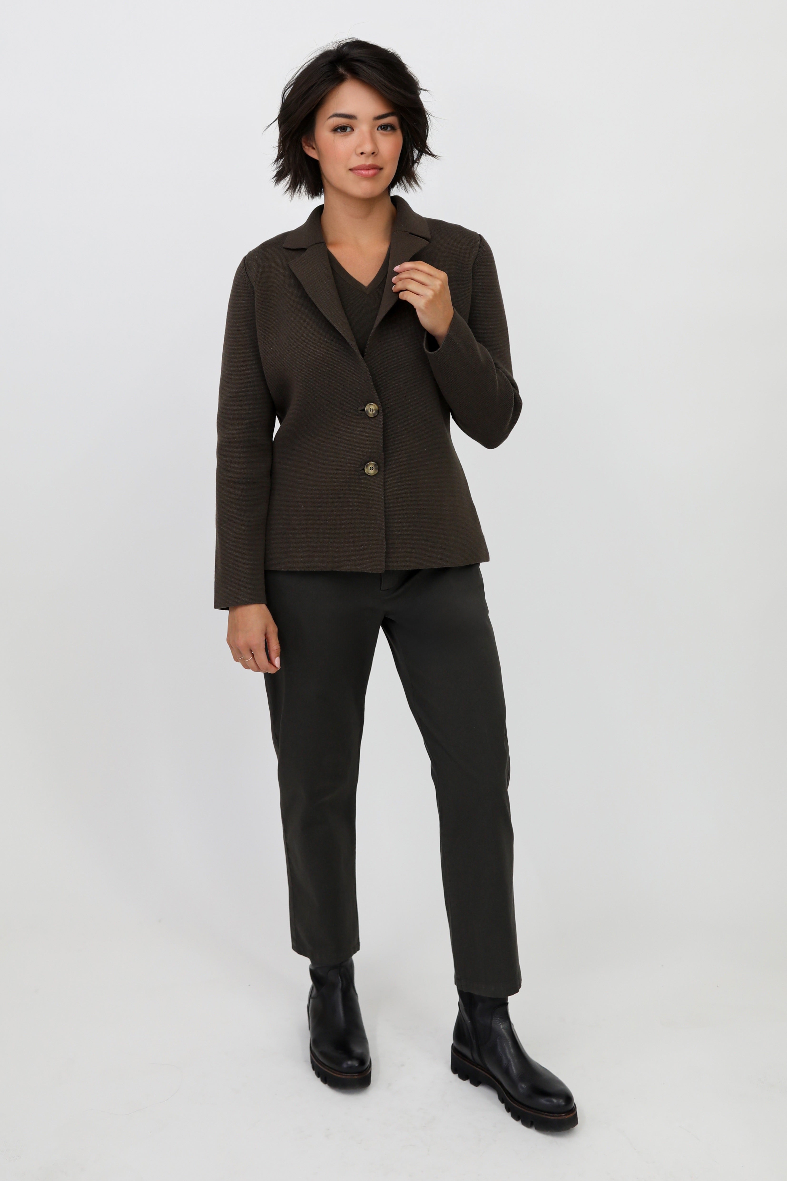 PASCAL BACK SEAMED PANT IN ITALIAN STRETCH COTTON