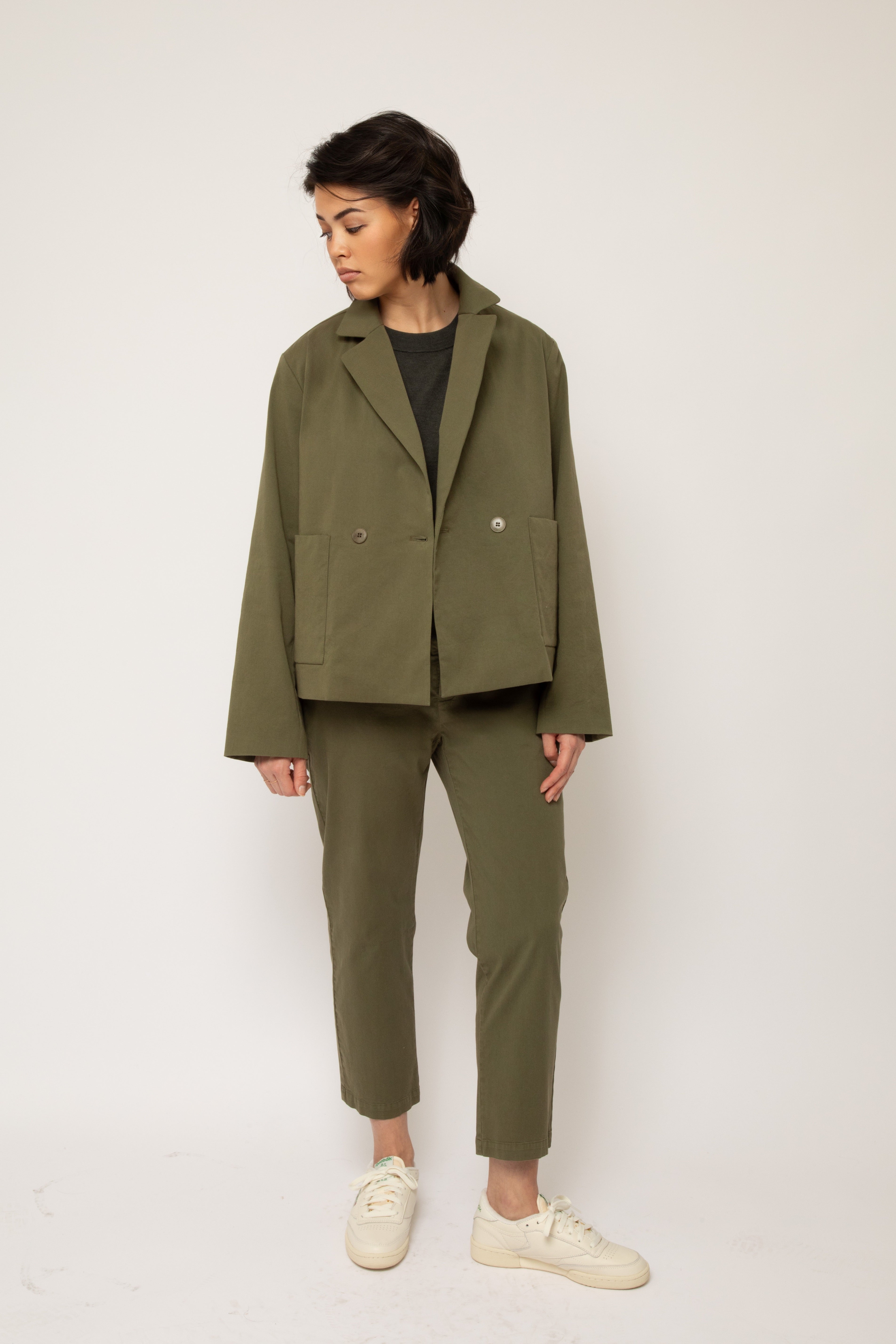 PASCAL BACK SEAMED PANT IN ITALIAN STRETCH COTTON