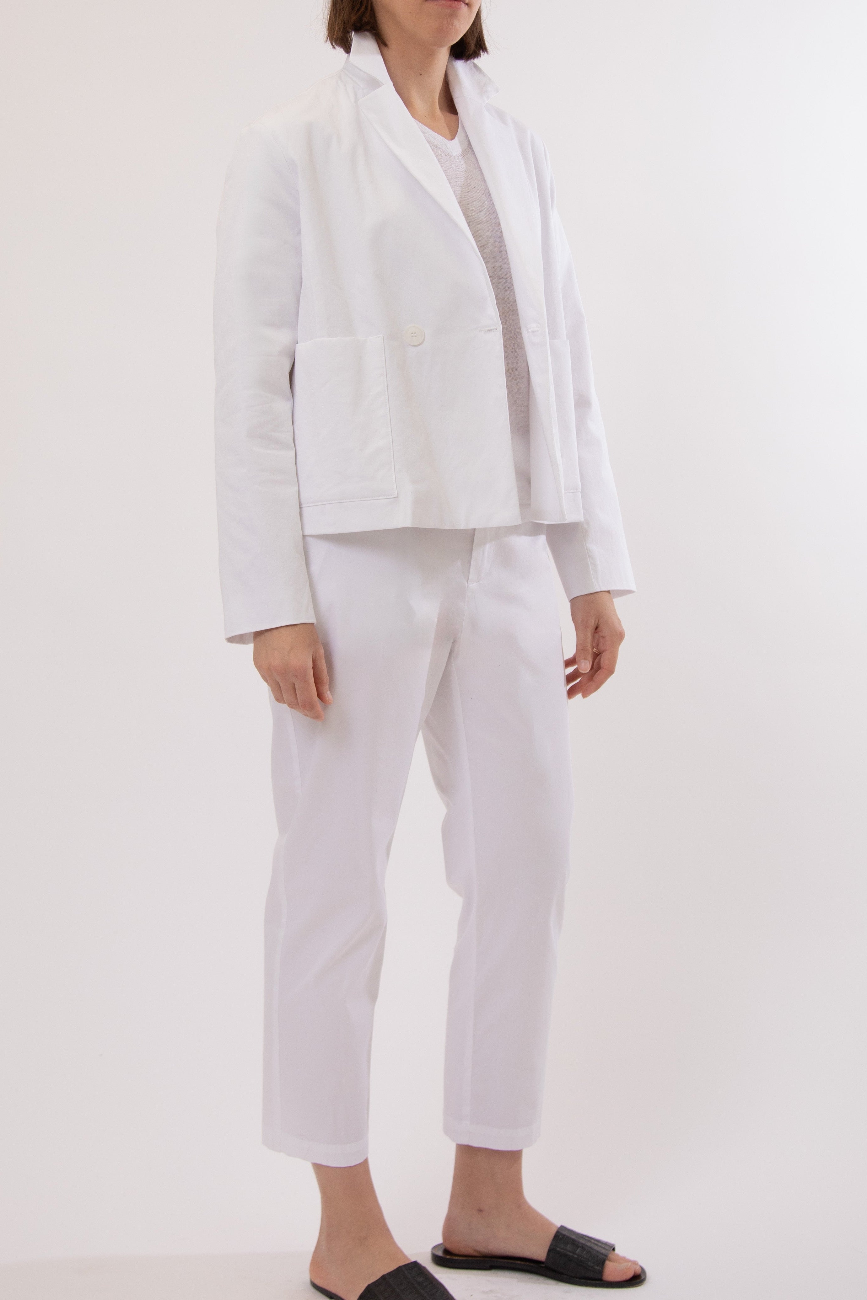 PASCAL BACK SEAMED PANT IN ITALIAN STRETCH COTTON