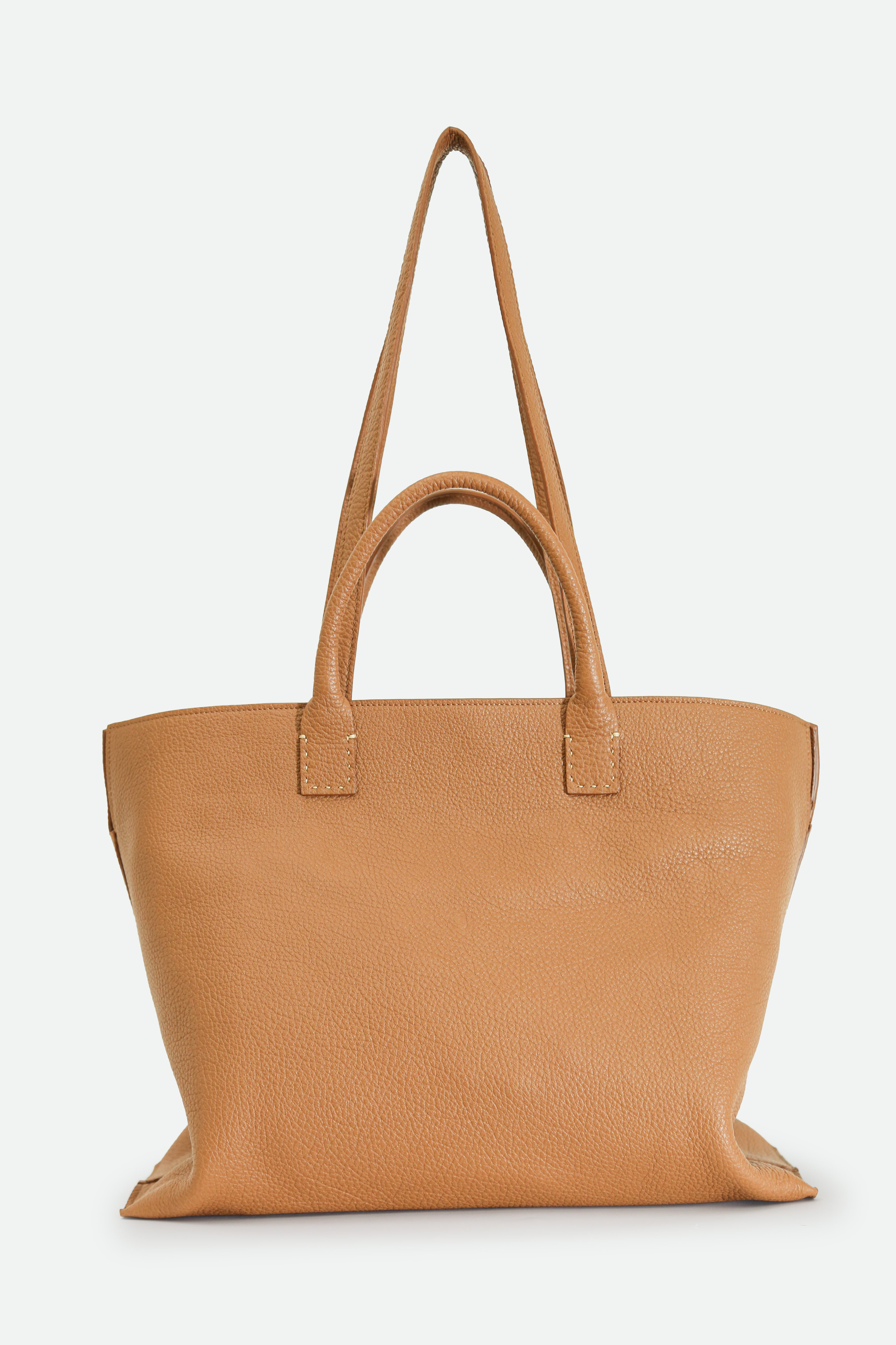 BOLZANO ITALIAN LEATHER LARGE HANDBAG GOLDEN BLONDE