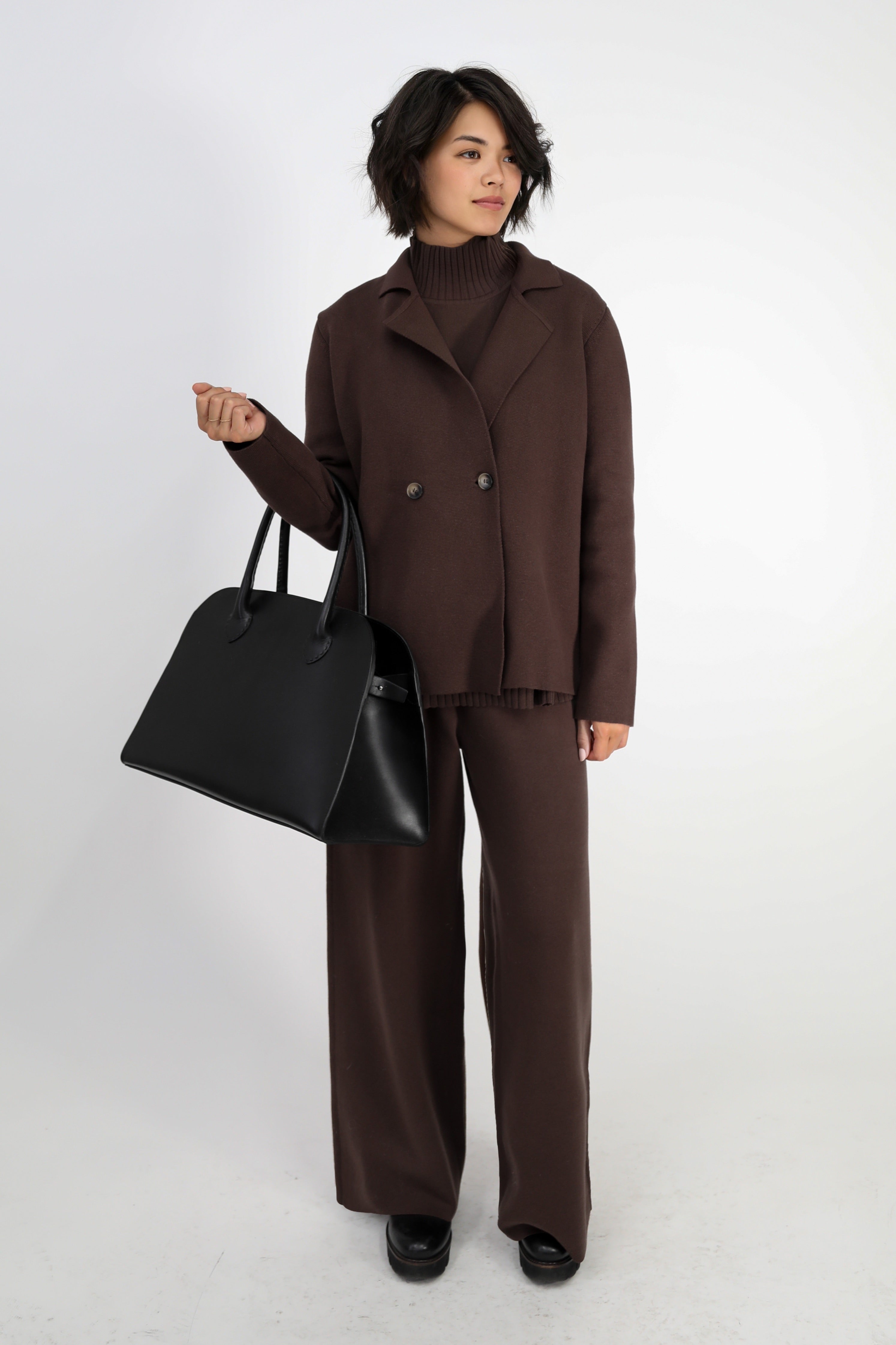 BRISIO DOUBLE BREASTED BLAZER IN ITALIAN COTTON