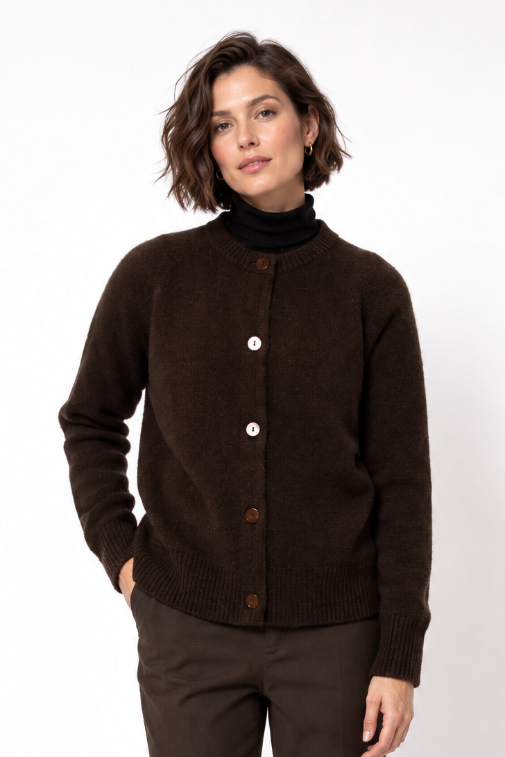 CAMILO BUTTON CARDIGAN IN CASHMERE YAK & MERINO
