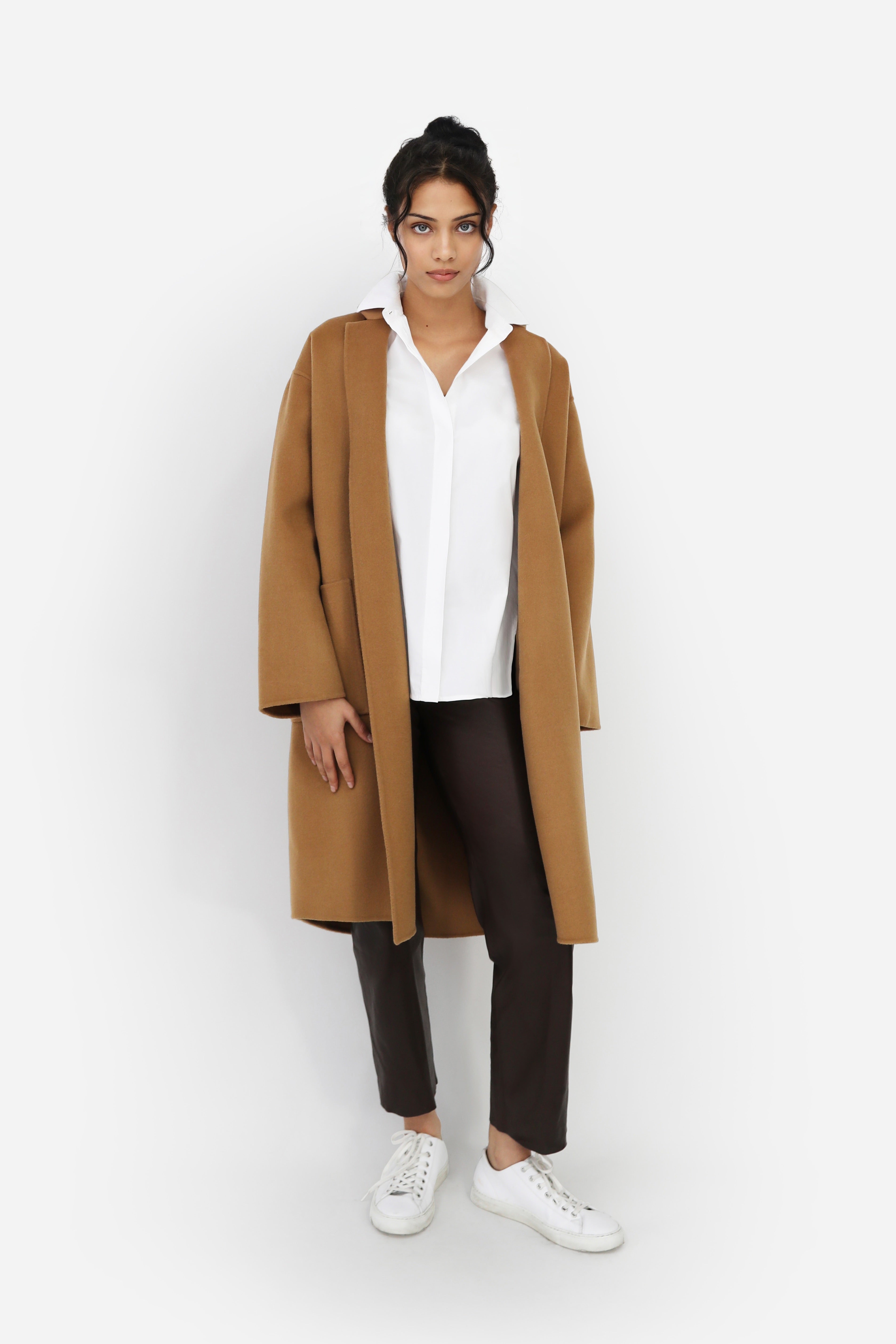 CARLIE COAT IN CASHMERE WOOL DOUBLE FACE