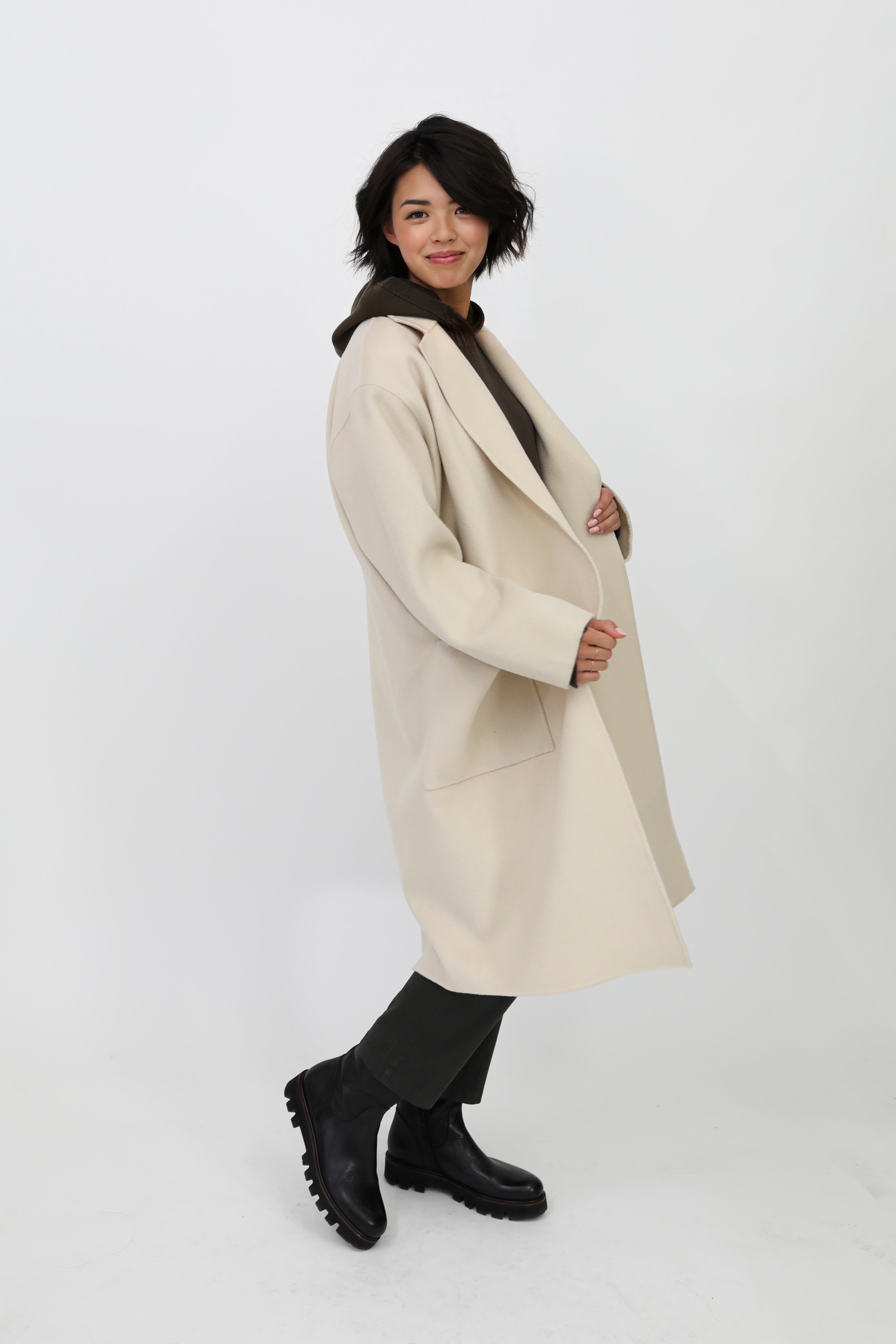 CARLIE COAT IN CASHMERE WOOL DOUBLE FACE