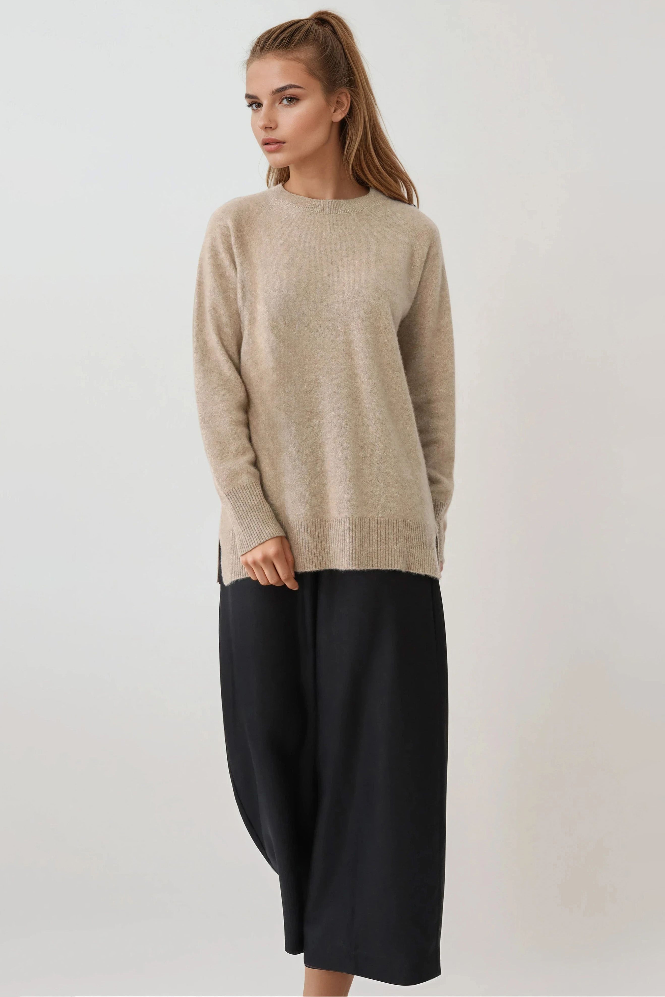 CARRICK CREWNECK SWEATER SPUN CASHMERE SILK