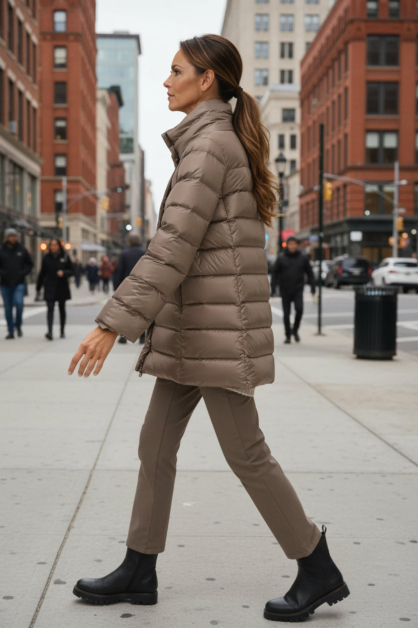 PALLAS BACK SLIT PANT IN GARMENT DYED ITALIAN STRETCH DENIM