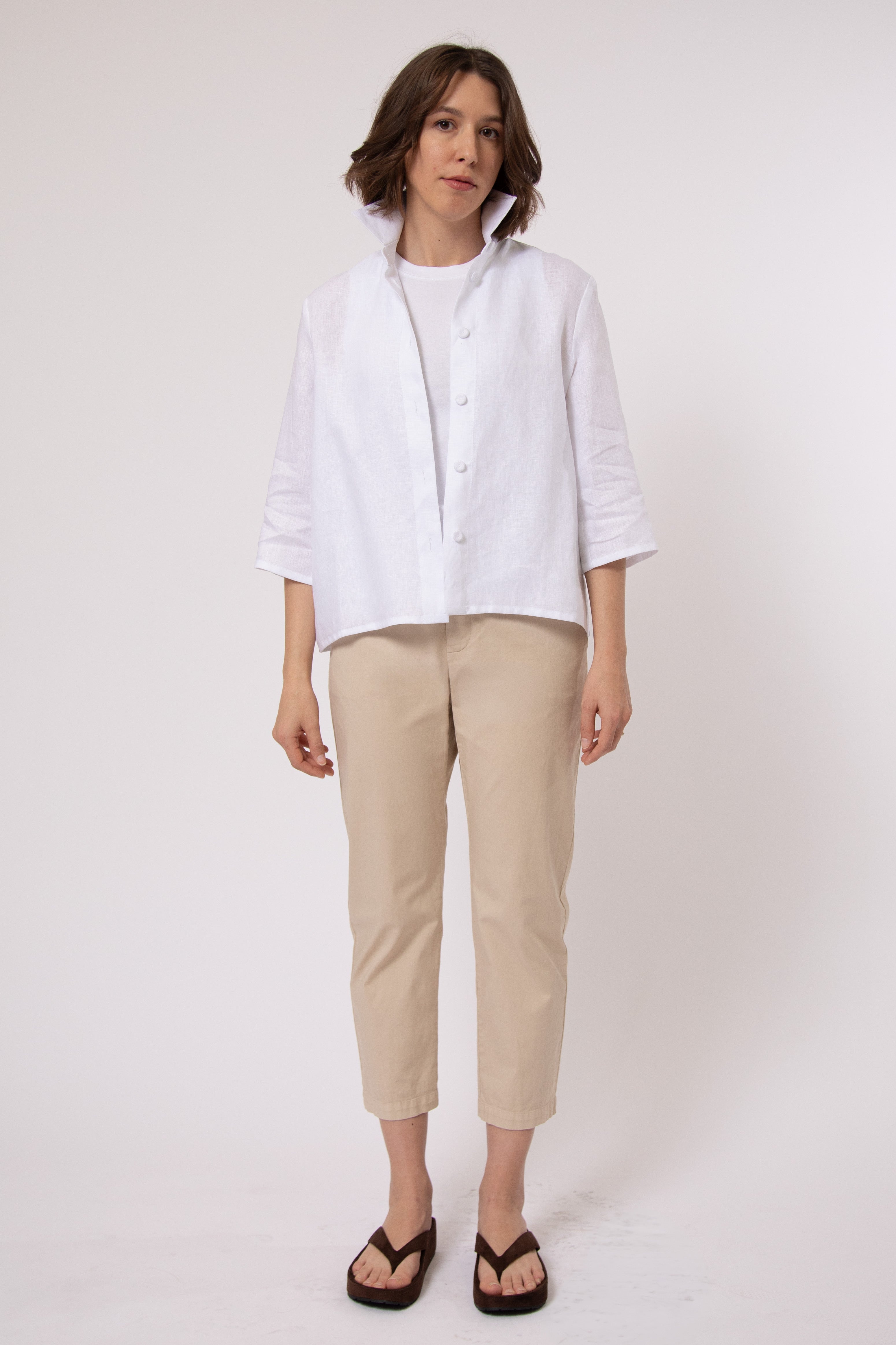 PASCAL BACK SEAMED PANT IN ITALIAN STRETCH COTTON