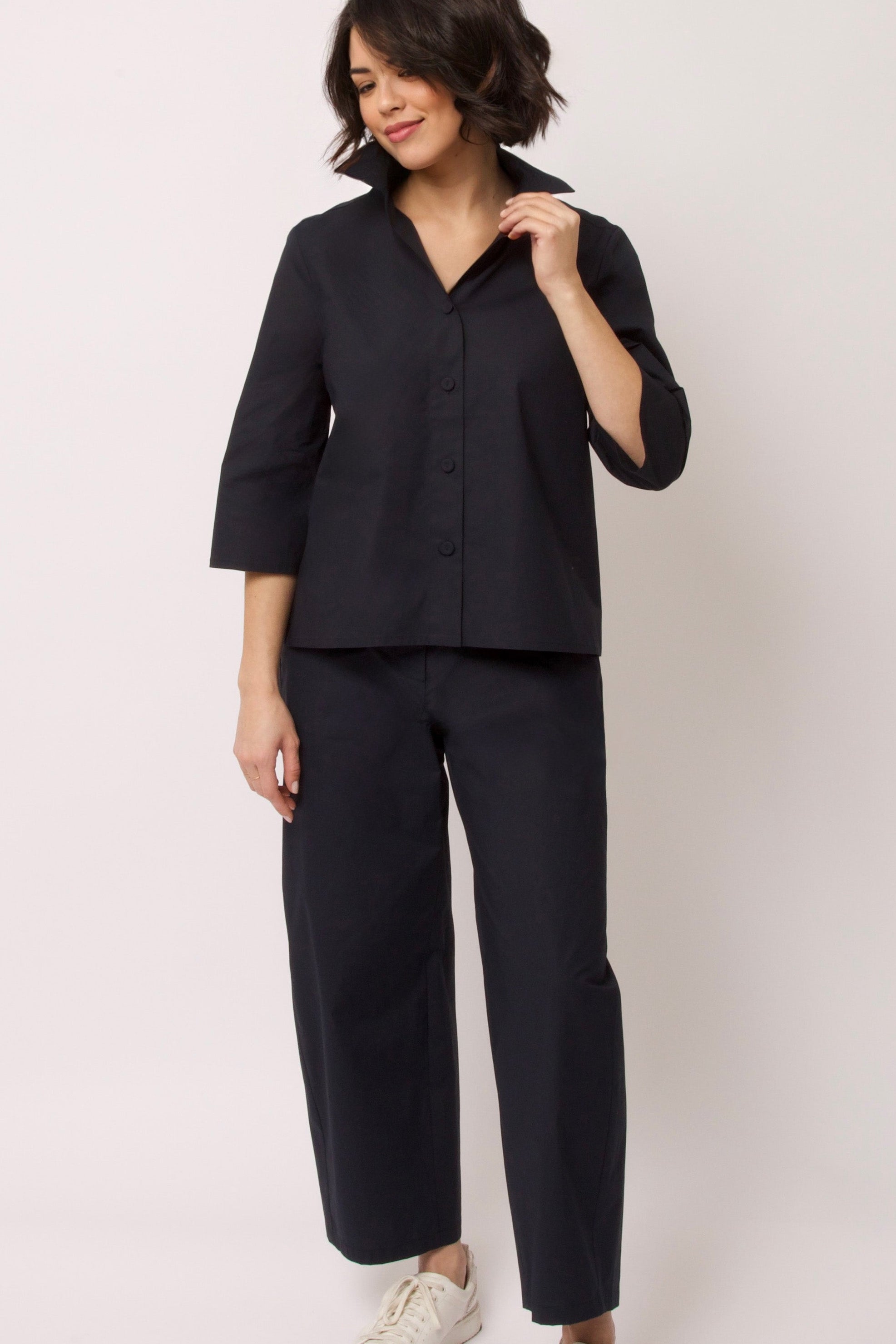 CESARE CAMP SHIRT IN ITALIAN FINE STRETCH COTTON