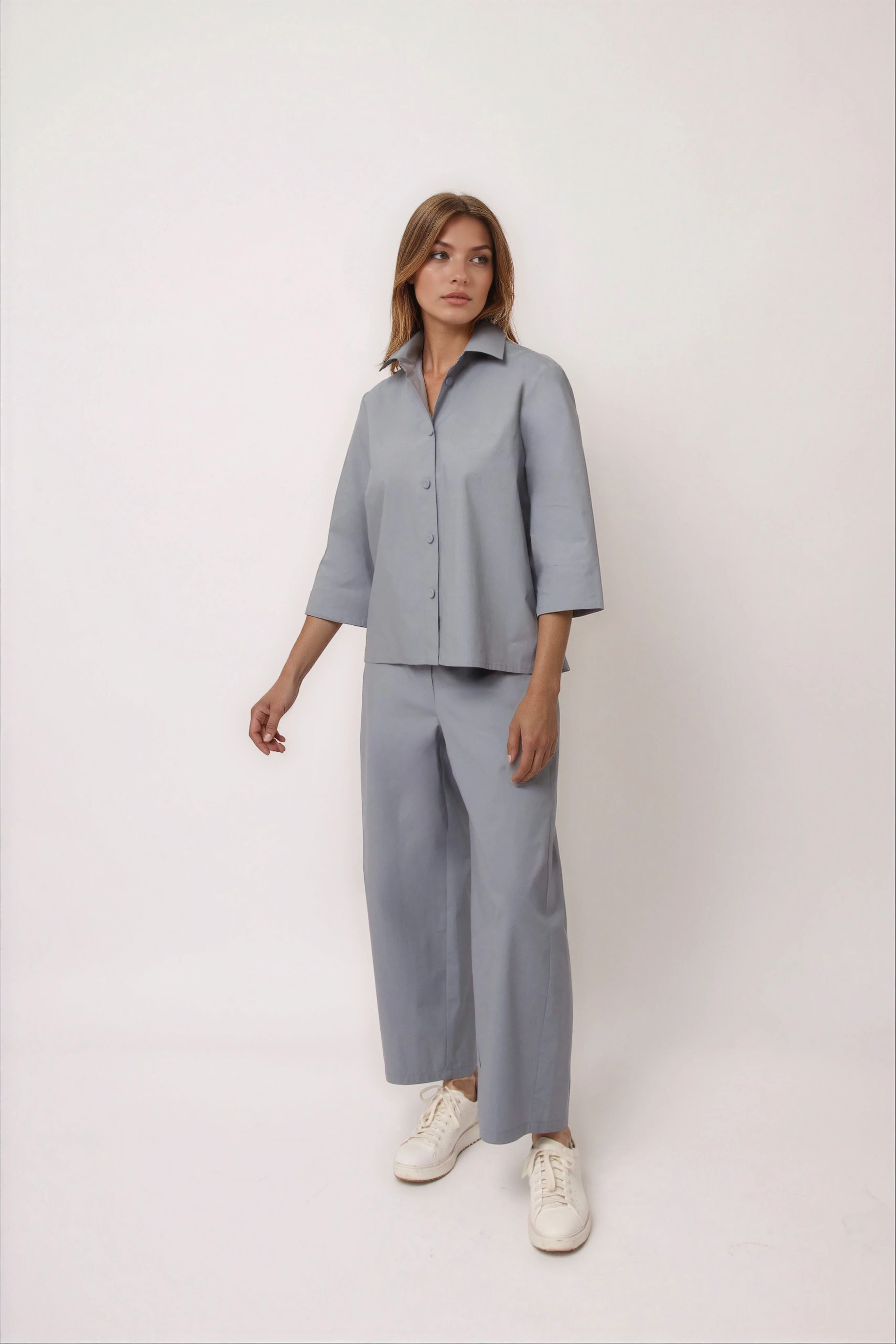 CESARE CAMP SHIRT IN ITALIAN FINE STRETCH COTTON