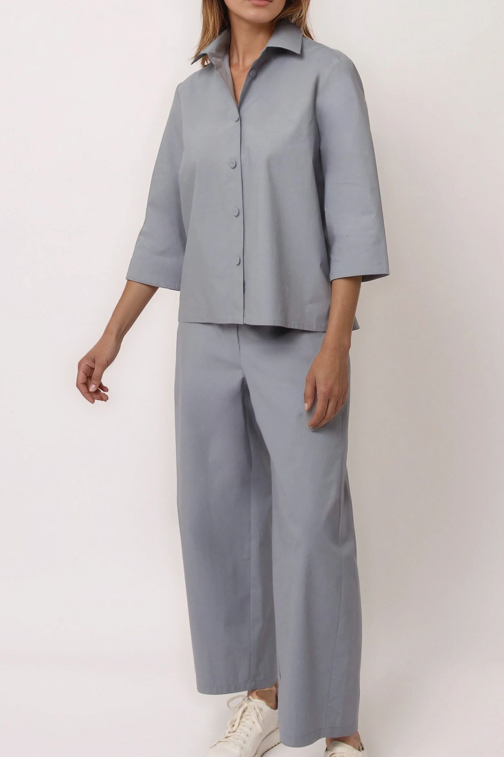 CESARE CAMP SHIRT IN ITALIAN FINE STRETCH COTTON