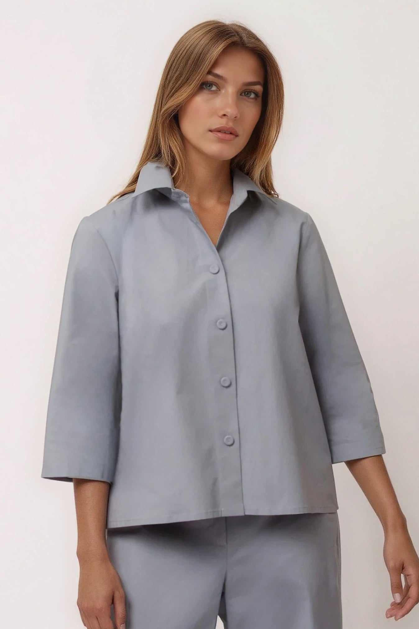 CESARE CAMP SHIRT IN ITALIAN FINE STRETCH COTTON