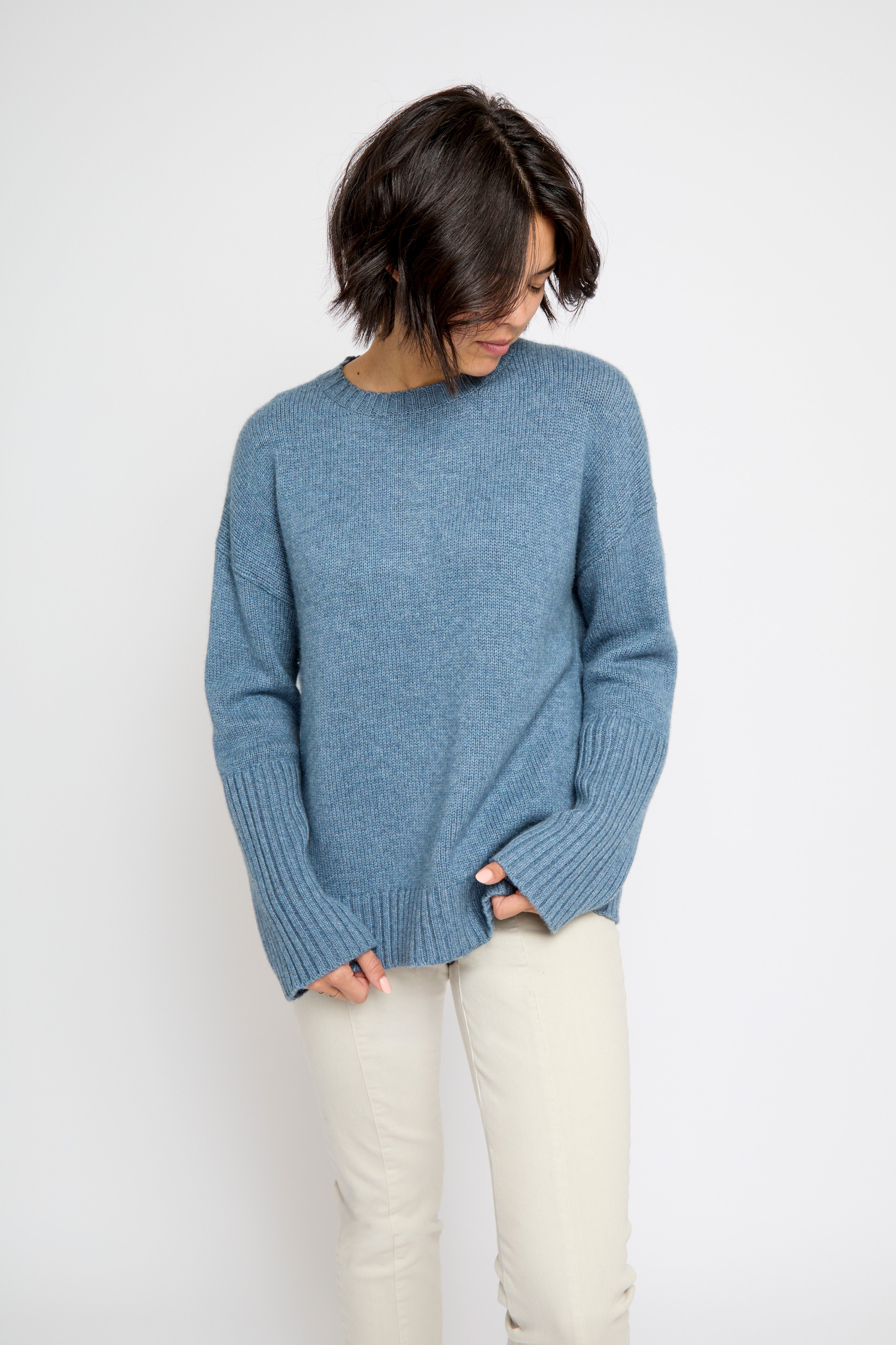 CORINNE CASHMERE CREWNECK SWEATER