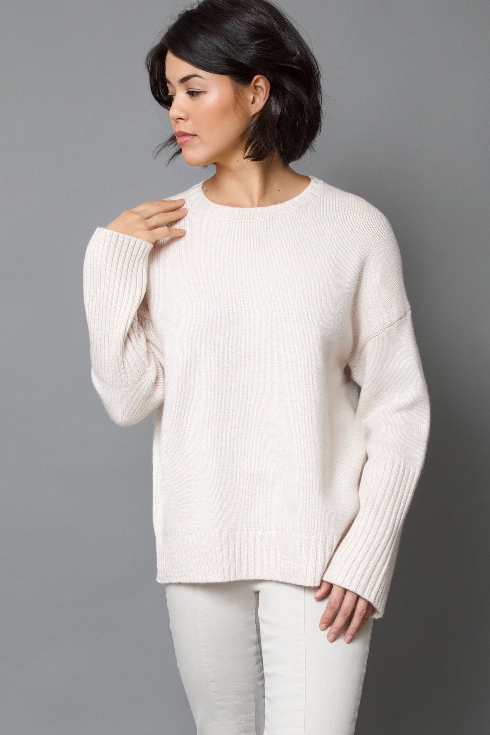 CORINNE CASHMERE CREWNECK SWEATER