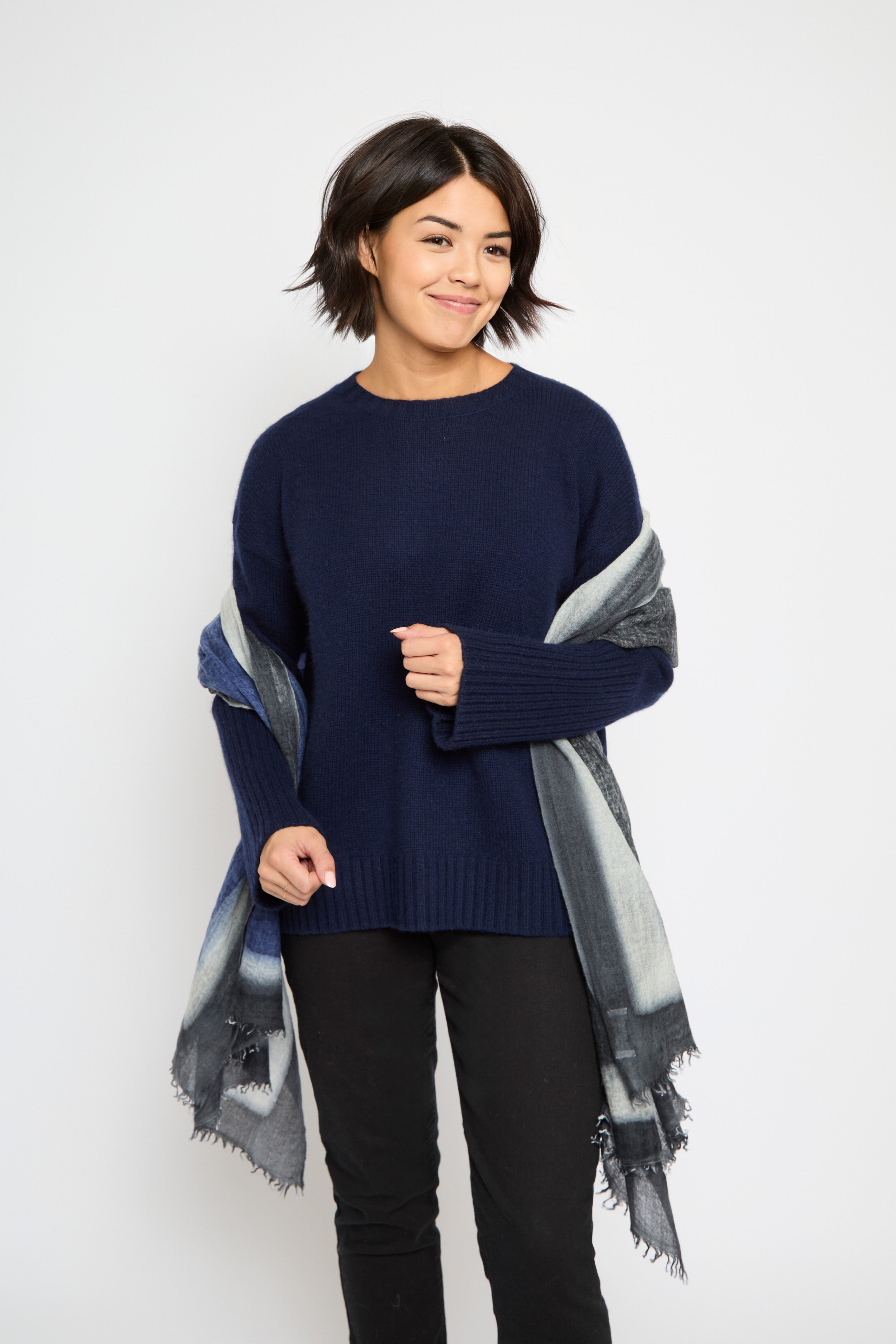 CORINNE CASHMERE CREWNECK SWEATER