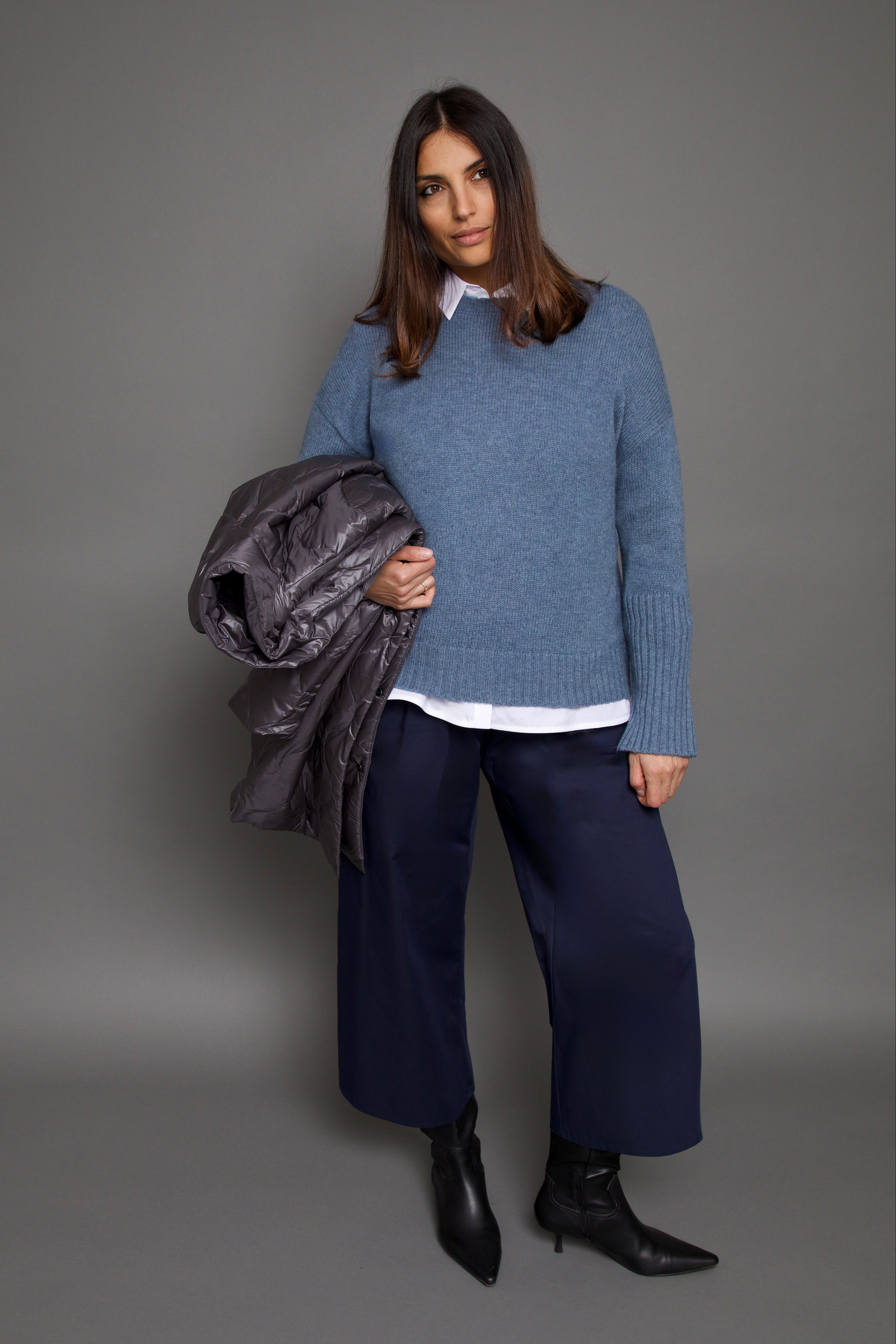 CORINNE CASHMERE CREWNECK SWEATER