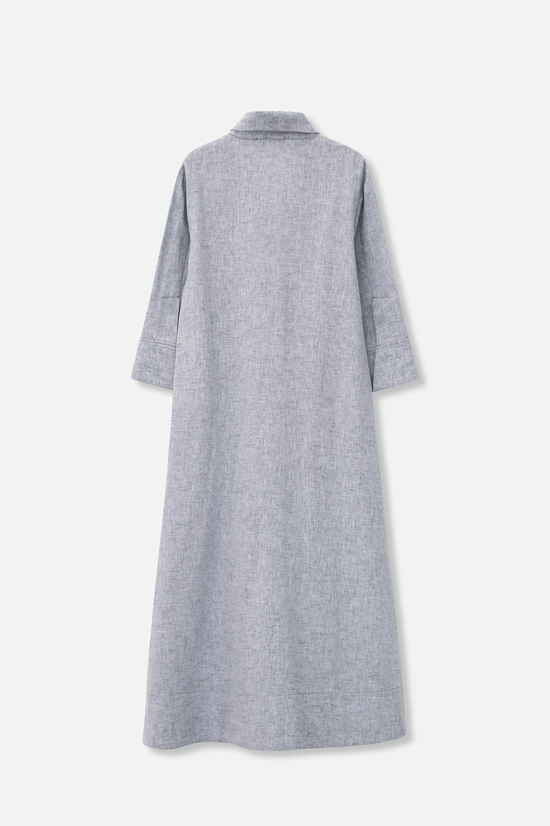 LIGHTWEIGHT DANNI DRESS IN ITALIAN LINEN COTTON NAVY MELANGE