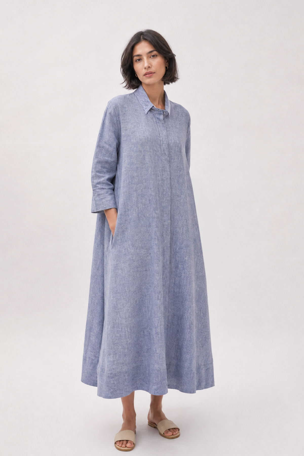 LIGHTWEIGHT DANNI DRESS IN ITALIAN LINEN COTTON