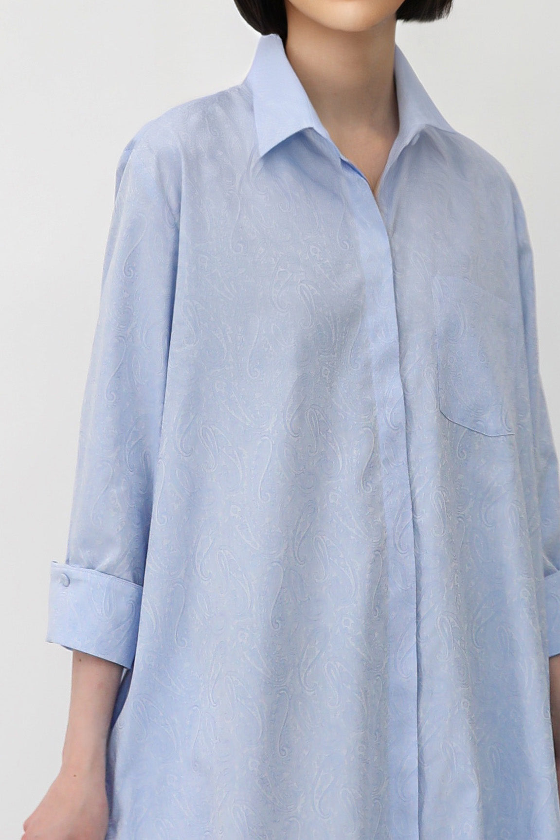 DELPHINE DRESS IN ITALIAN COTTON JACQUARD