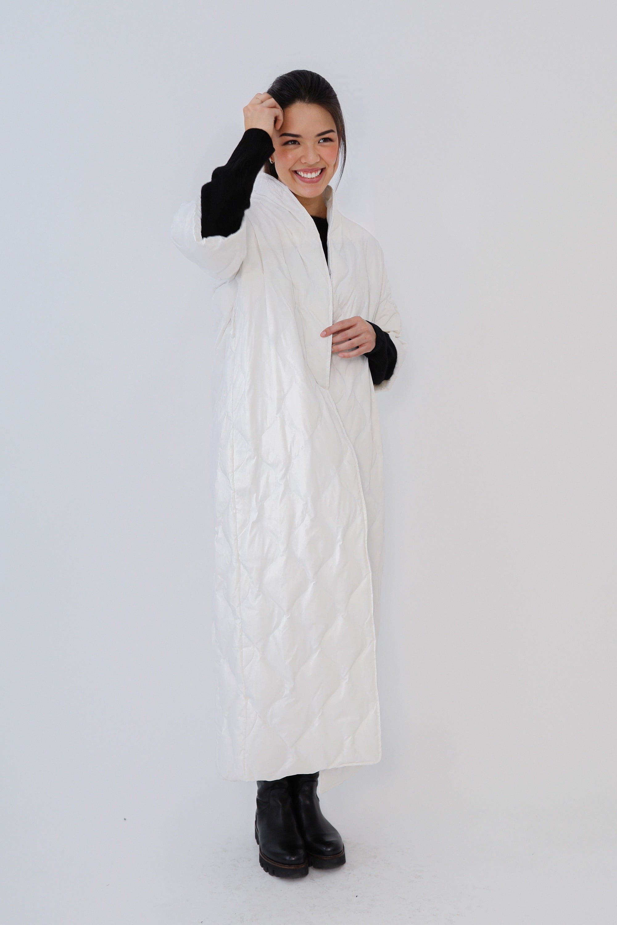 LONG HEIDI DREAMCOAT IN GOOSE DOWN