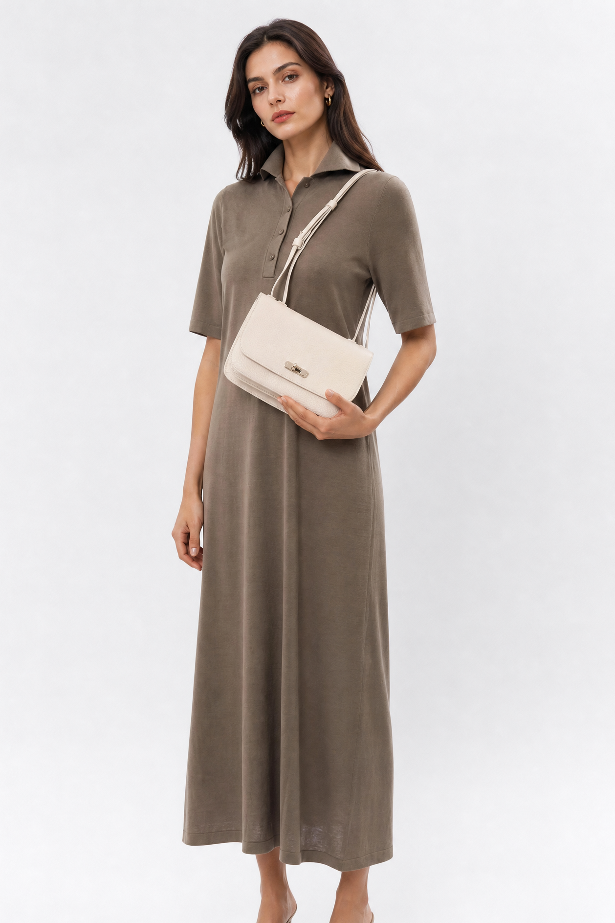 DYLAN POLO DRESS IN FINE GAUGE ITALIAN SILK COTTON