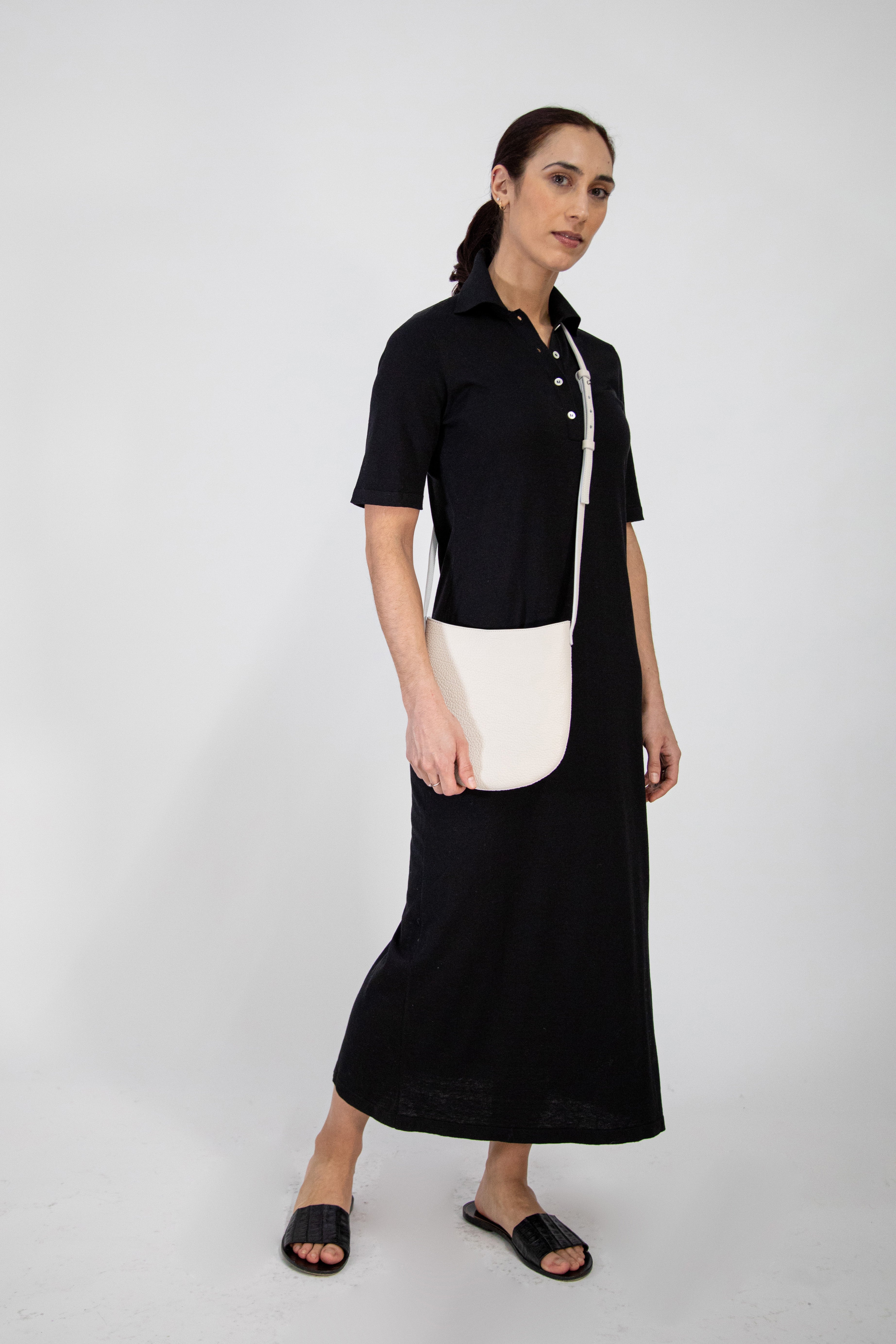 ASTRA ITALIAN LEATHER CROSSBODY WHITE