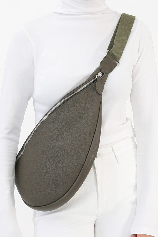 GEMMA CROSSBODY IN FRENCH CALFSKIN OLIVE