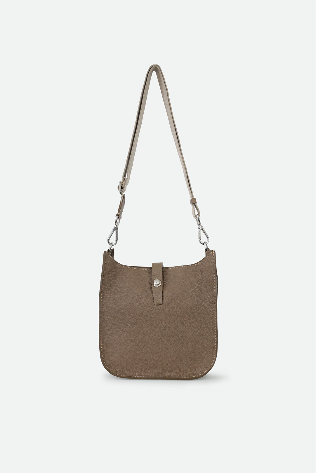 GIA ITALIAN LEATHER CROSSBODY BAG TAUPE