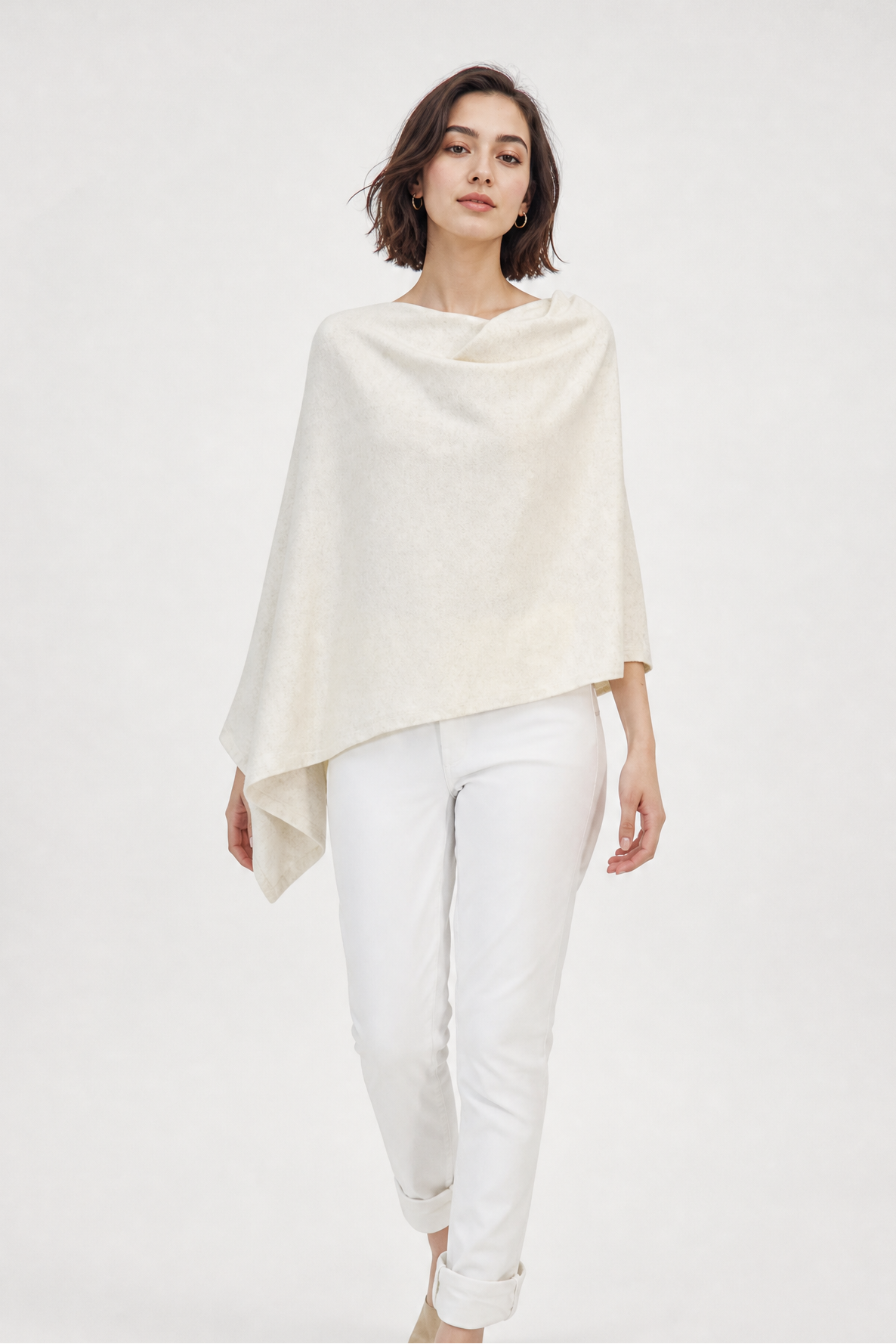 VARA WRAP IN HEATHERED PIMA COTTON STRETCH