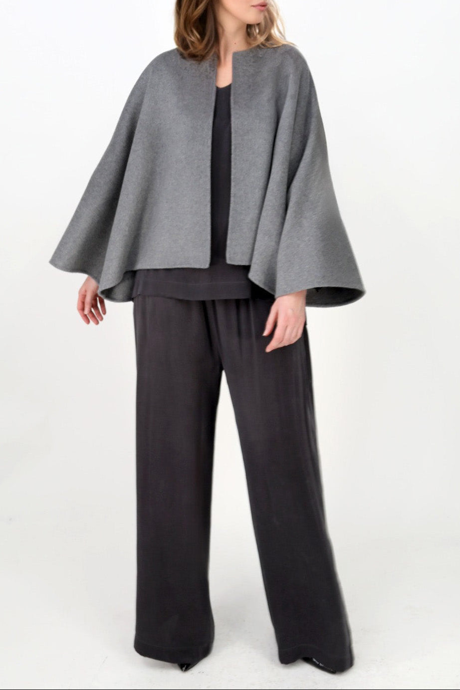 PALMETTO WIDE LEG PANT IN GARMENT-DYED SILK CHARMEUSE