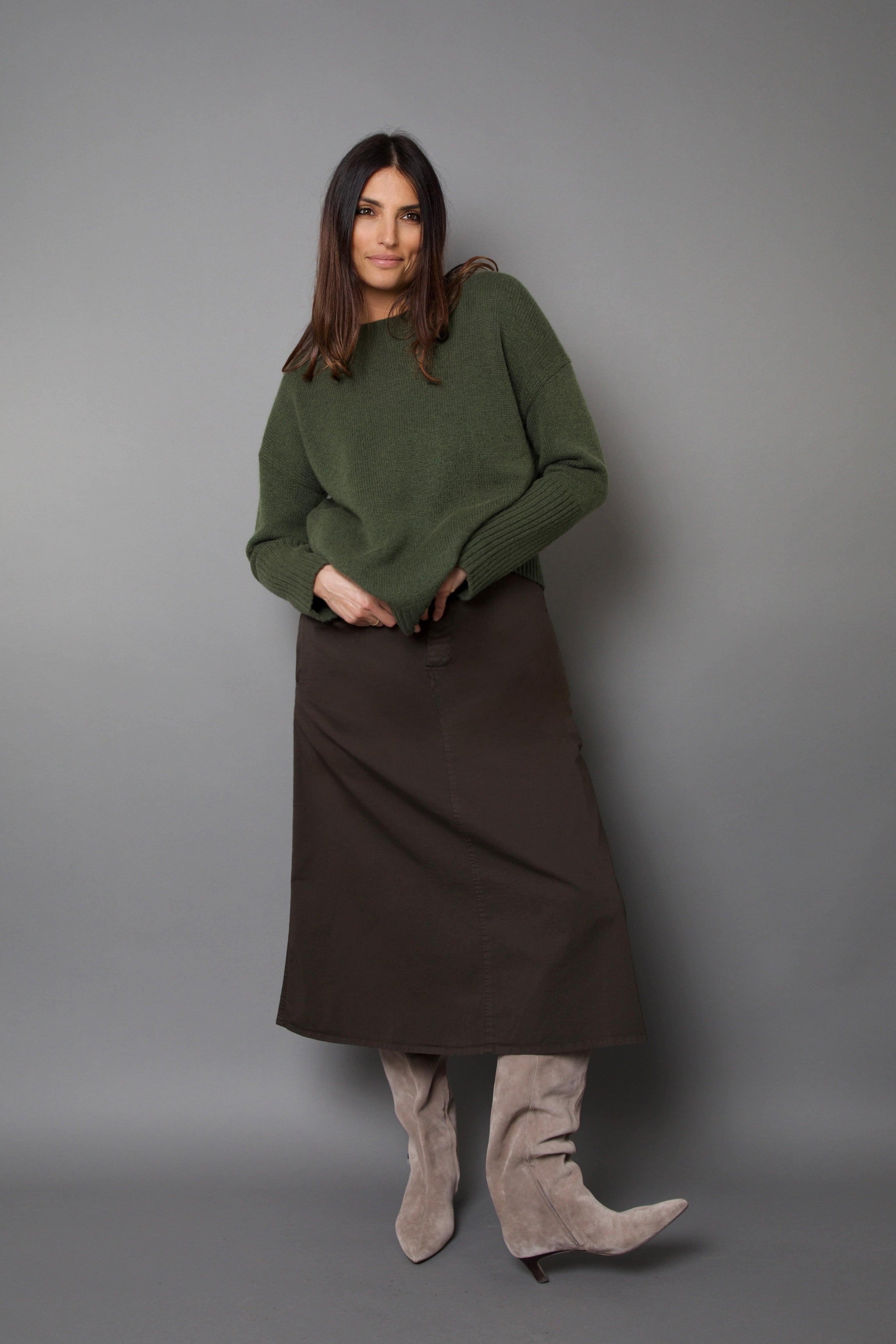 CORINNE CASHMERE CREWNECK SWEATER