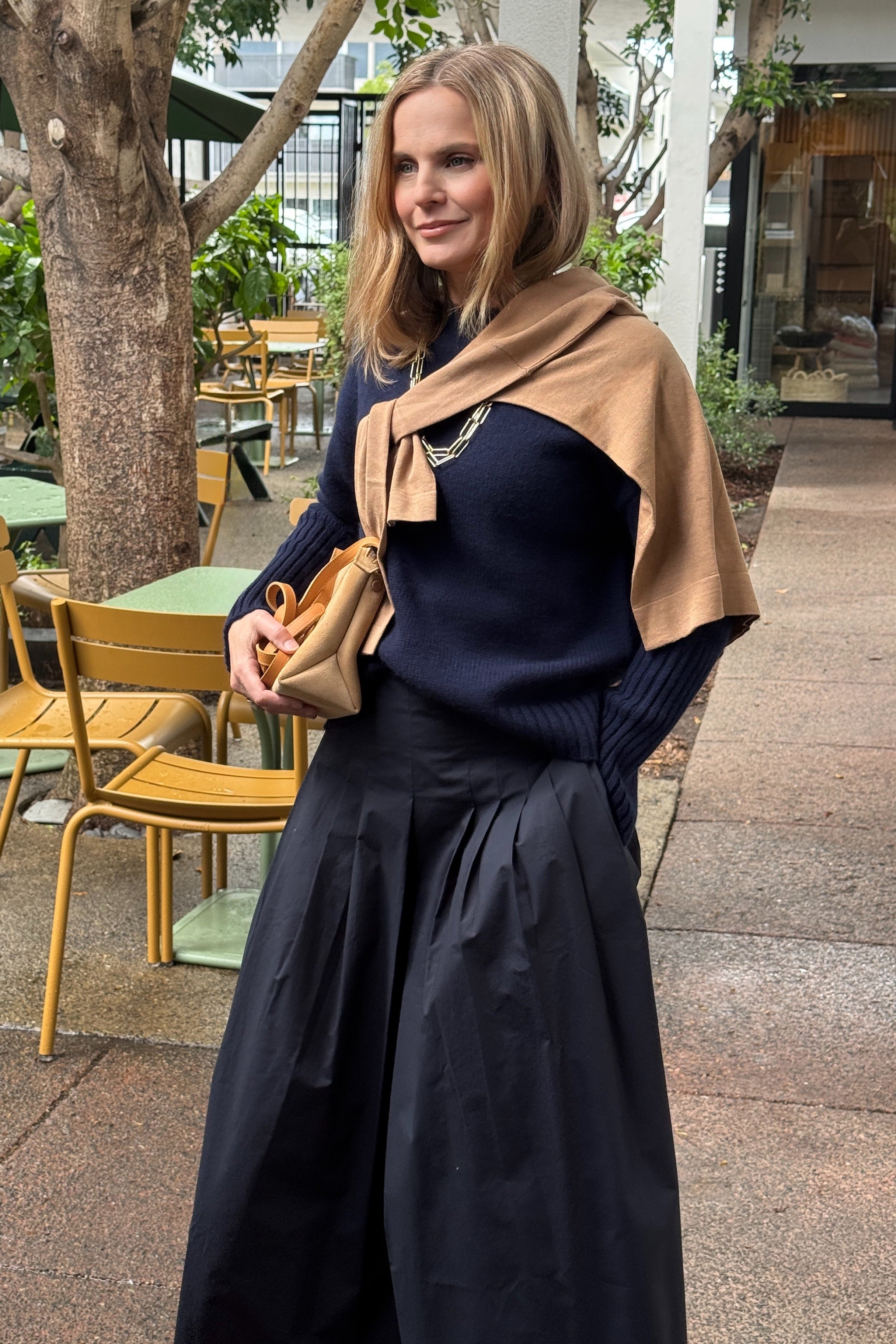 NICO LONG SLEEVE CREW IN FINE GAUGE ITALIAN SILK COTTON